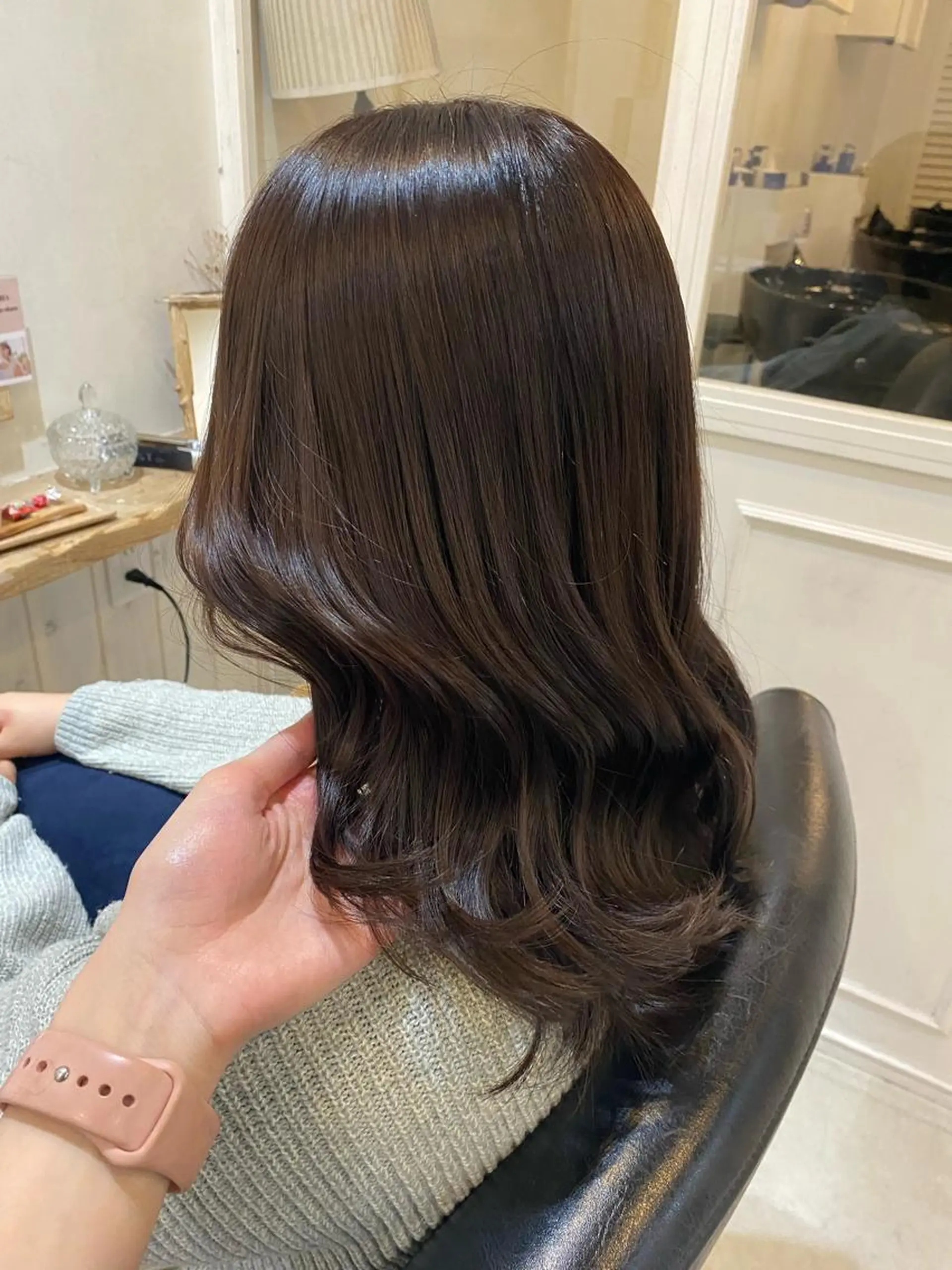 セミロング ボブ ハイライト 髪質改善 ✂︎透明感カラー特化 /日和優真✂︎のヘアスタイル