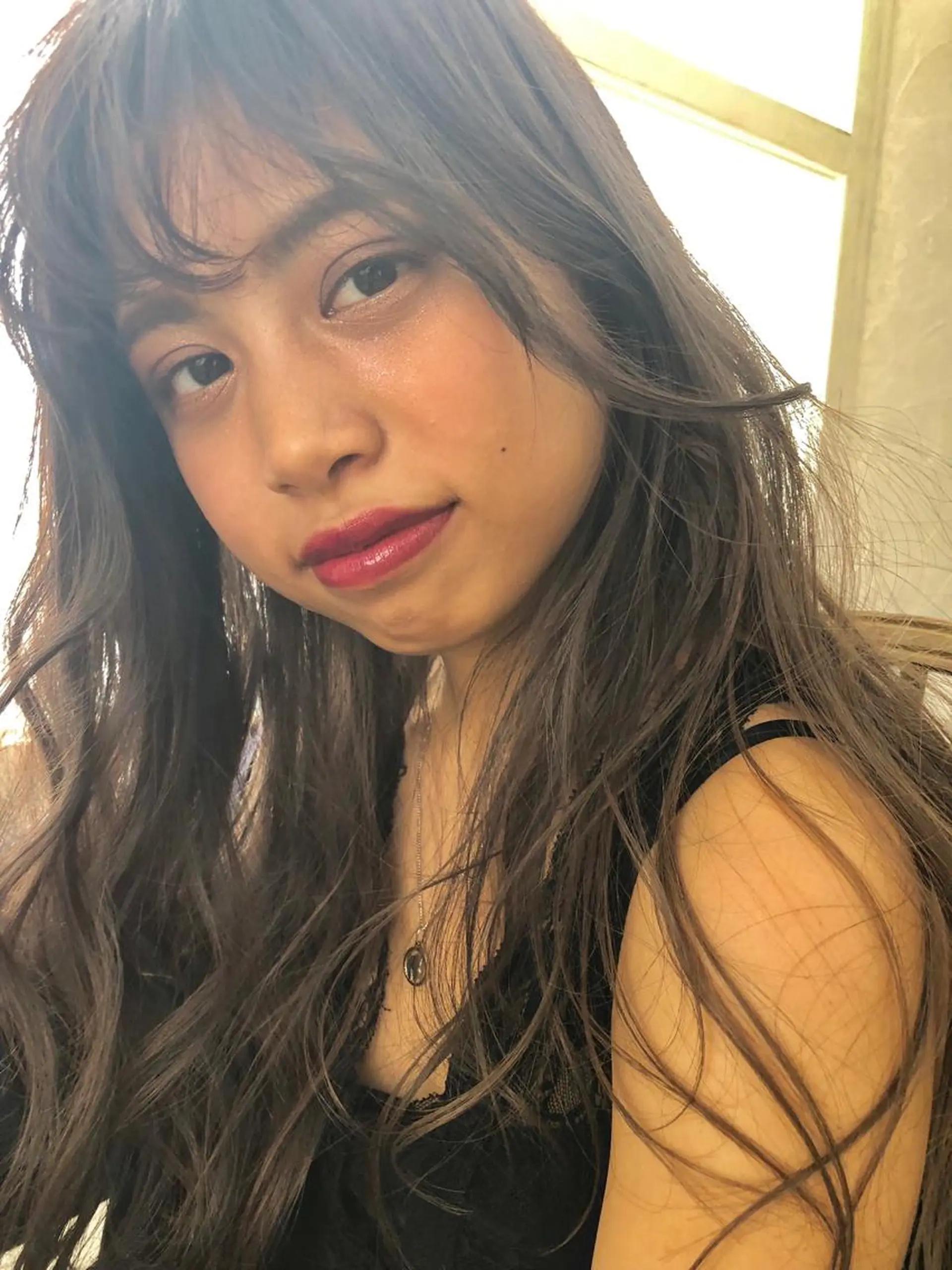 ロング カラー にった みずきのヘアスタイル