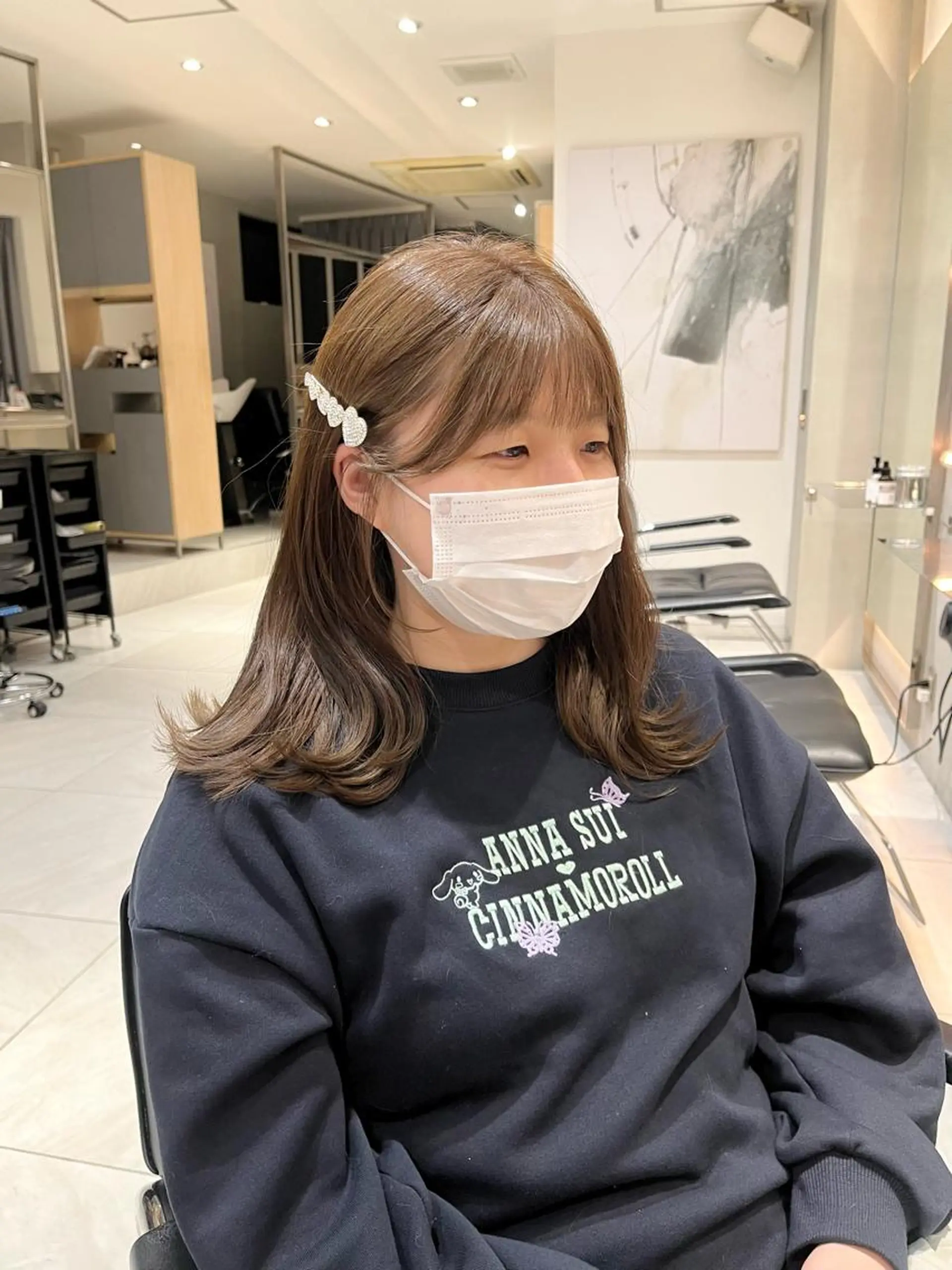 ミディアム カラー ベージュカラー ラベンダーカラー ヘアカラー トリートメント ヘッドスパ ヘアセット 🎀艶モテカラー🎀 彩季のヘアスタイル