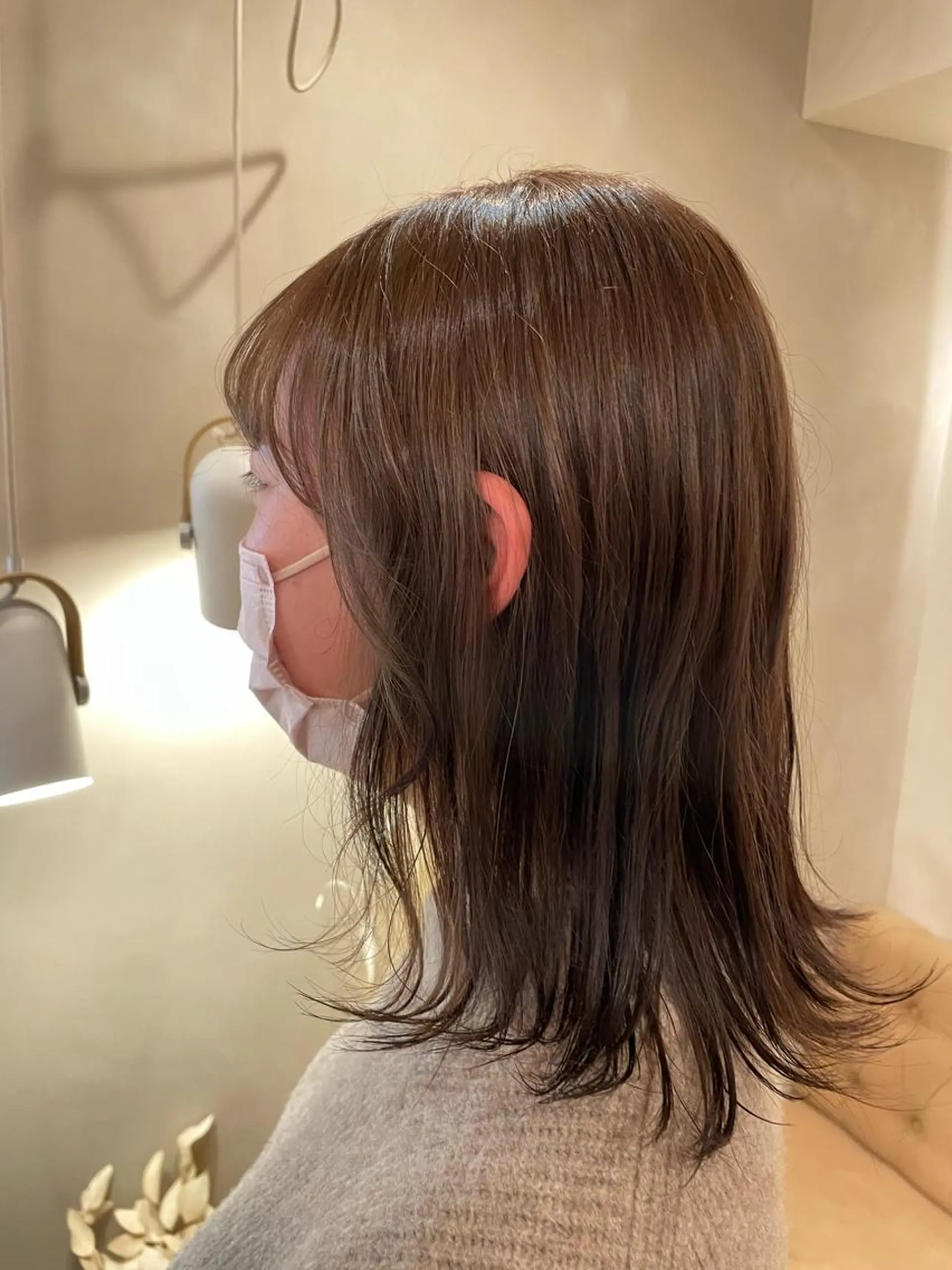 カラー シンバヒナノ/パーマ レイヤー/髪質改善のヘアスタイル