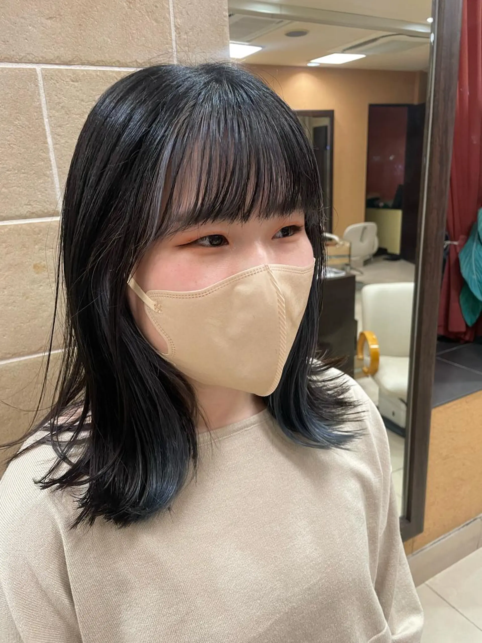 ミディアム カラー ヘアアレンジ カット 縮毛矯正 トリートメント 透明感カラー✨艶髪 制作🌱山根あゆみのヘアスタイル