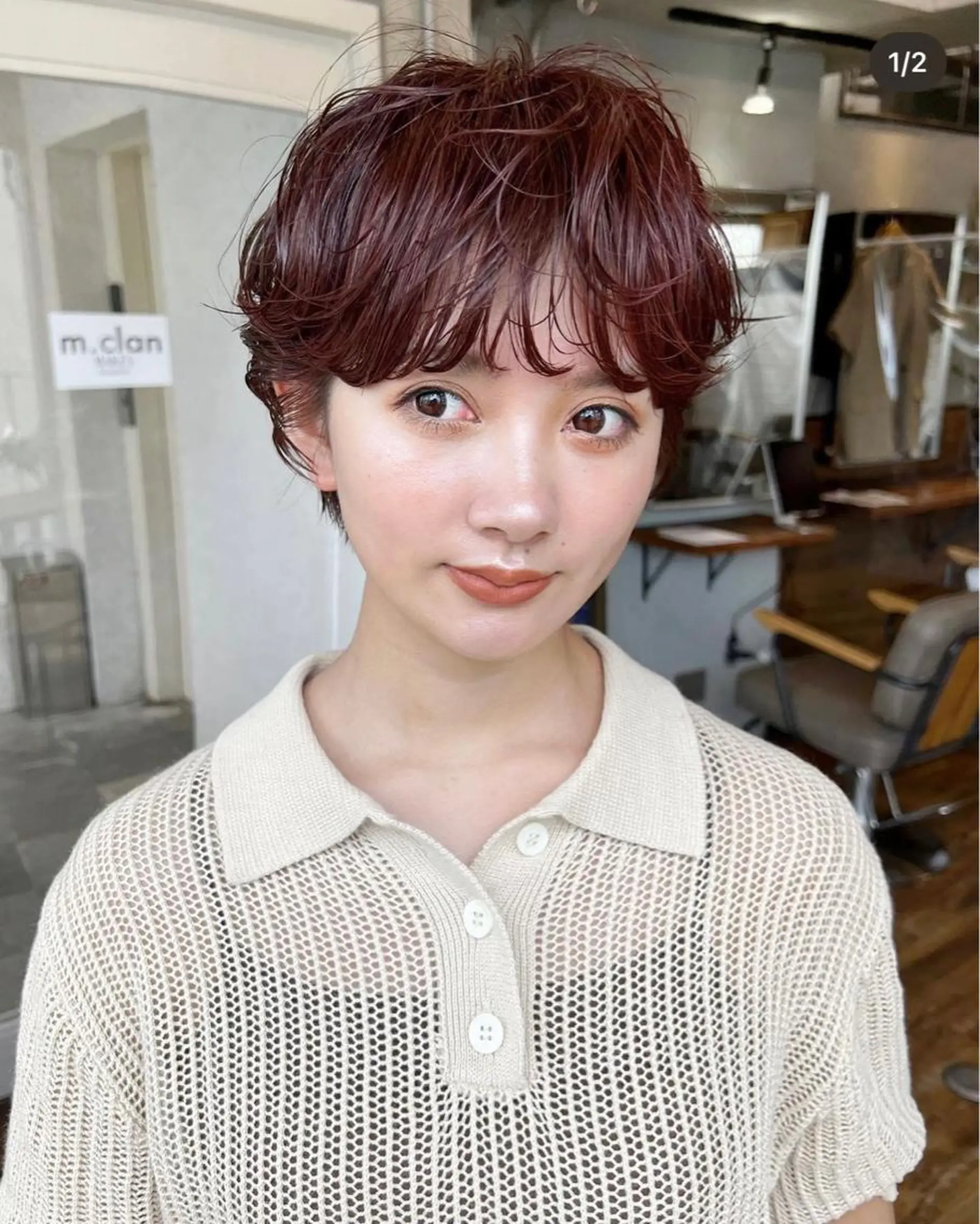 ショート カラー パーマ ショート/ボブ 矢野湧也のヘアスタイル
