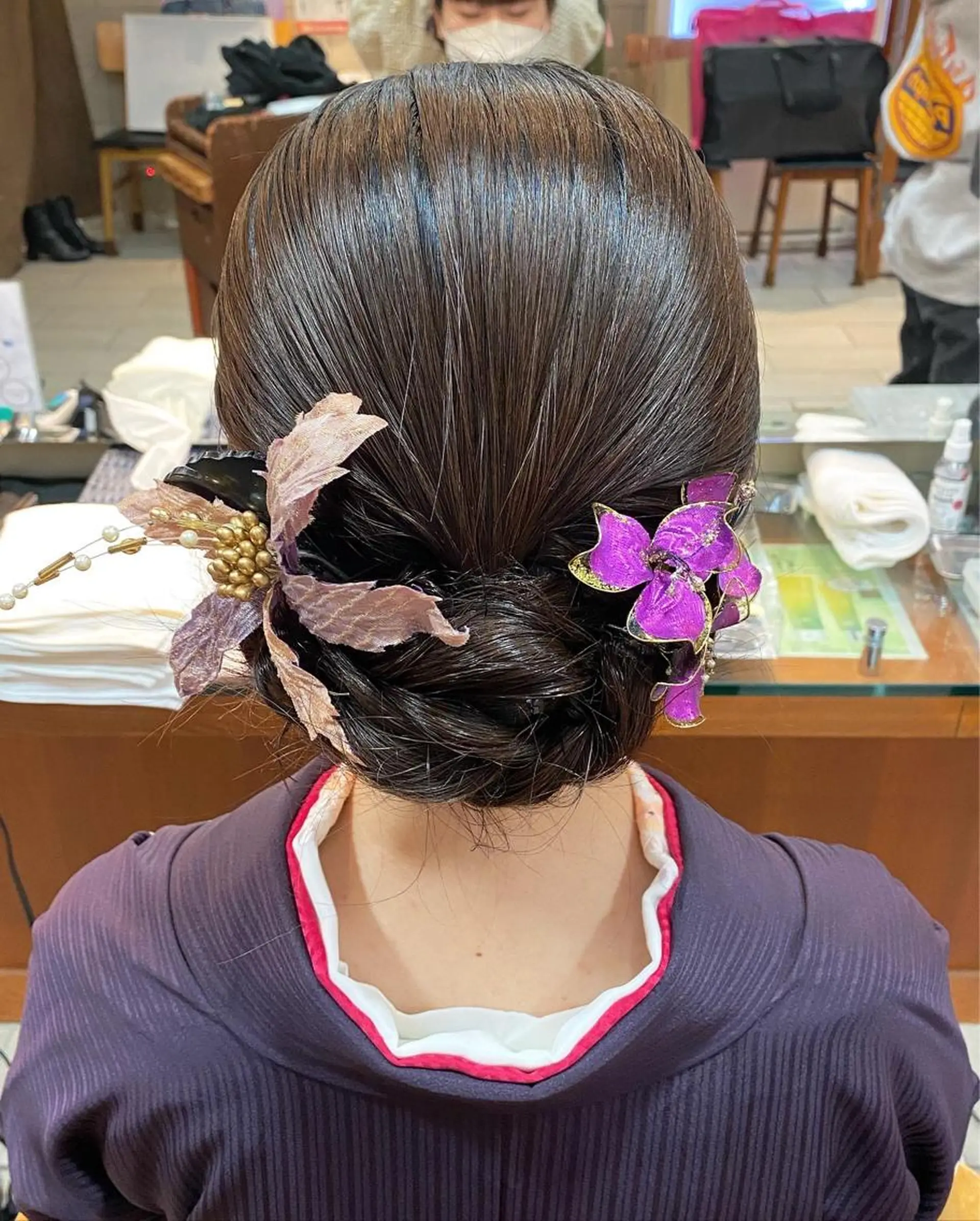 ロング ヘアアレンジ Aya　ブリーチなし 🌱　ダブルカラーのヘアスタイル