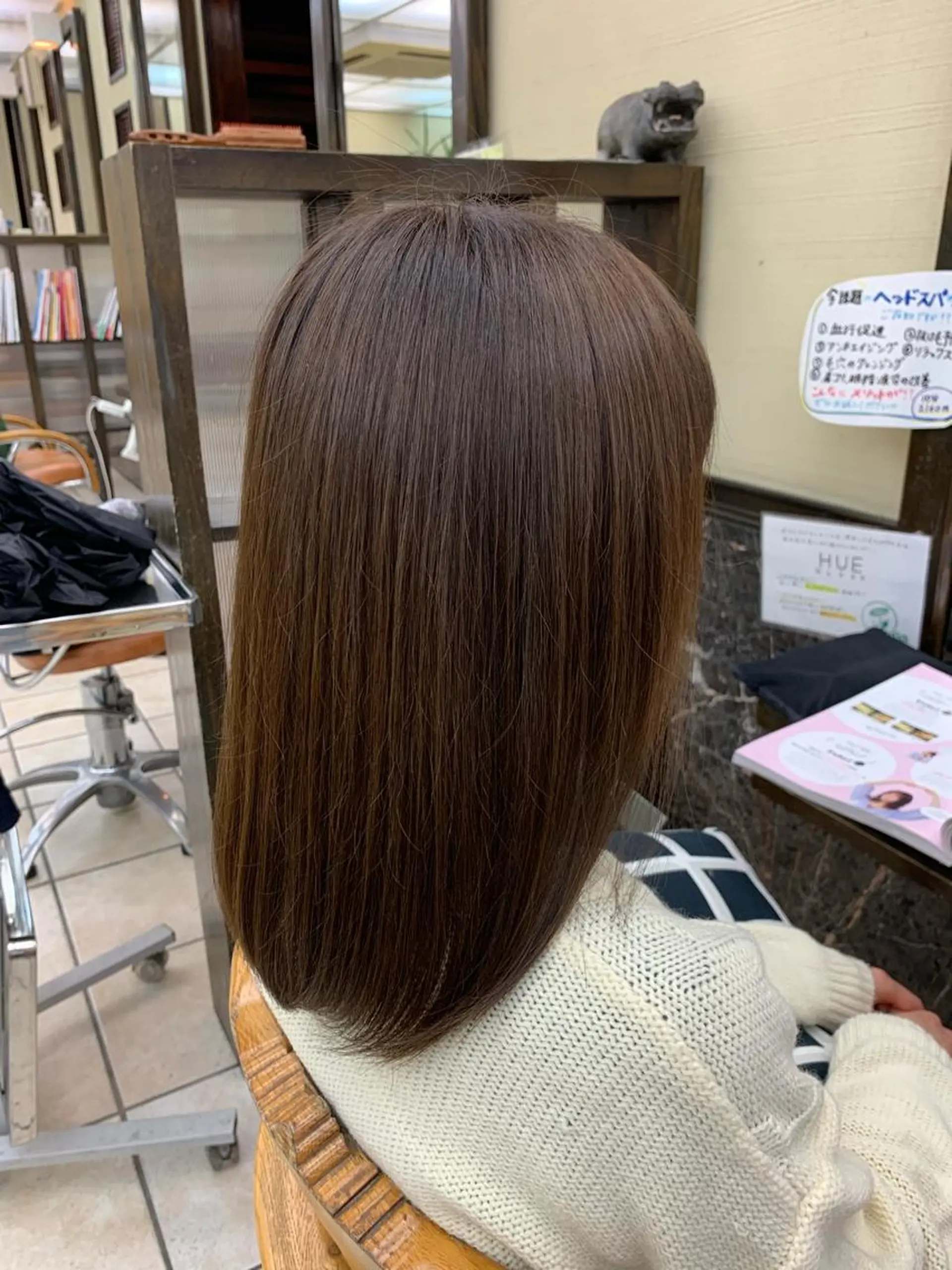 ミディアム カット ヘアカラー 縮毛矯正 トリートメント HairSalon CLOVER🍀のヘアスタイル