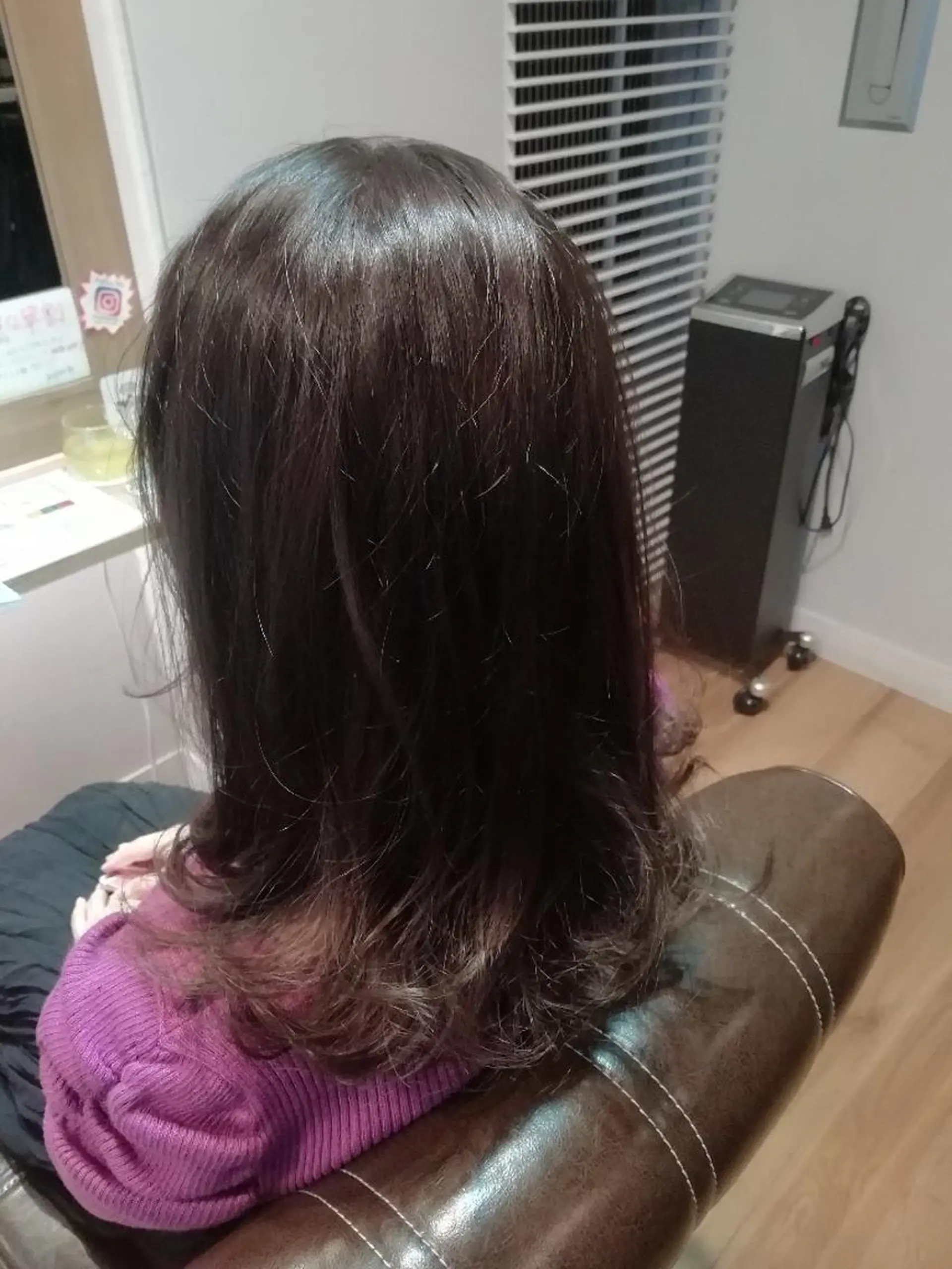 カラー アッシュ 透明感カラー ピンクカラー ピンクアッシュ 堀 望美のヘアスタイル