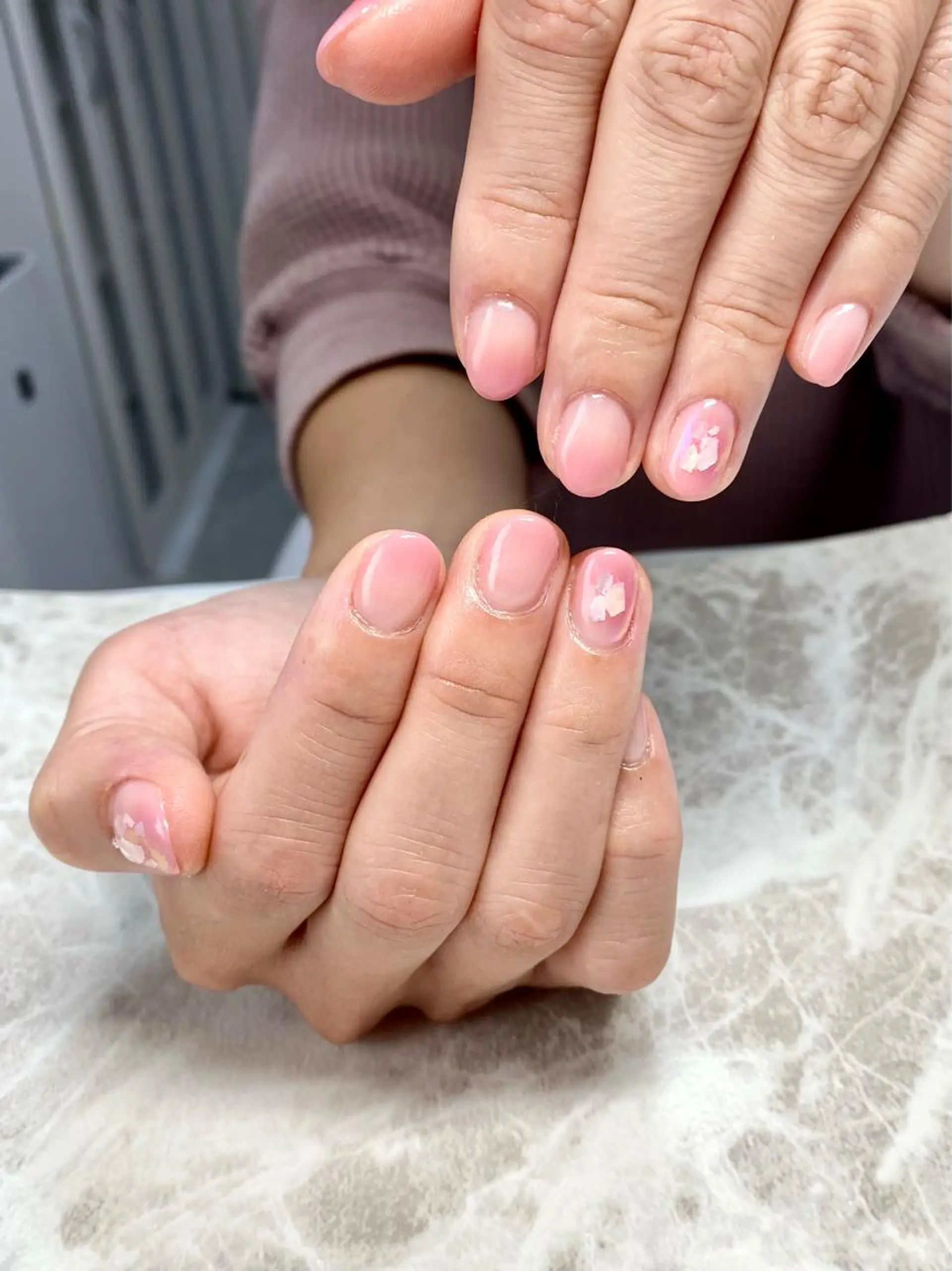 ネイル オーロラネイル ハンドネイル ゆぴねいる yupinailのネイルデザイン