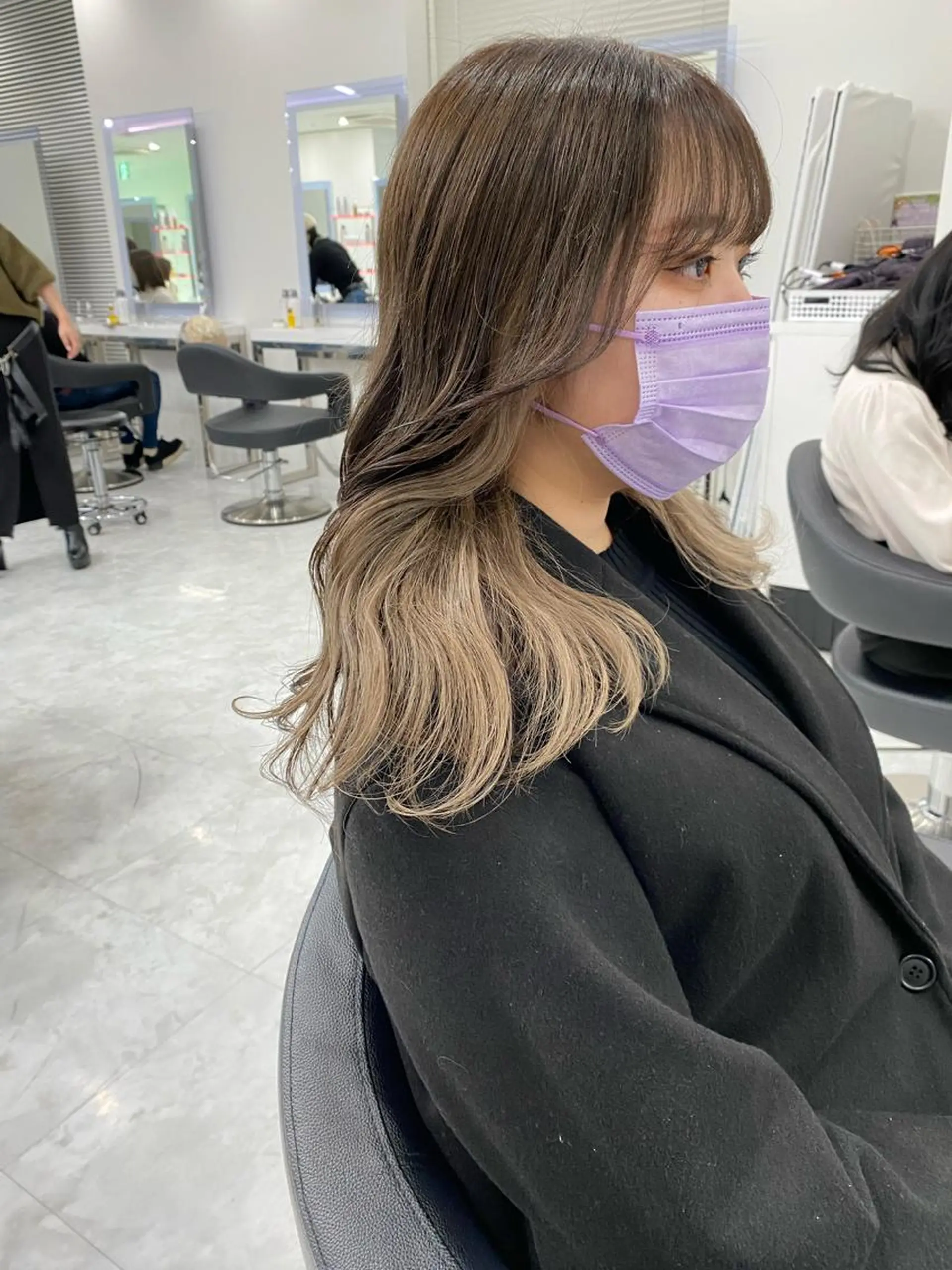 セミロング 韓国カット/ パーマ/KOTAのヘアスタイル