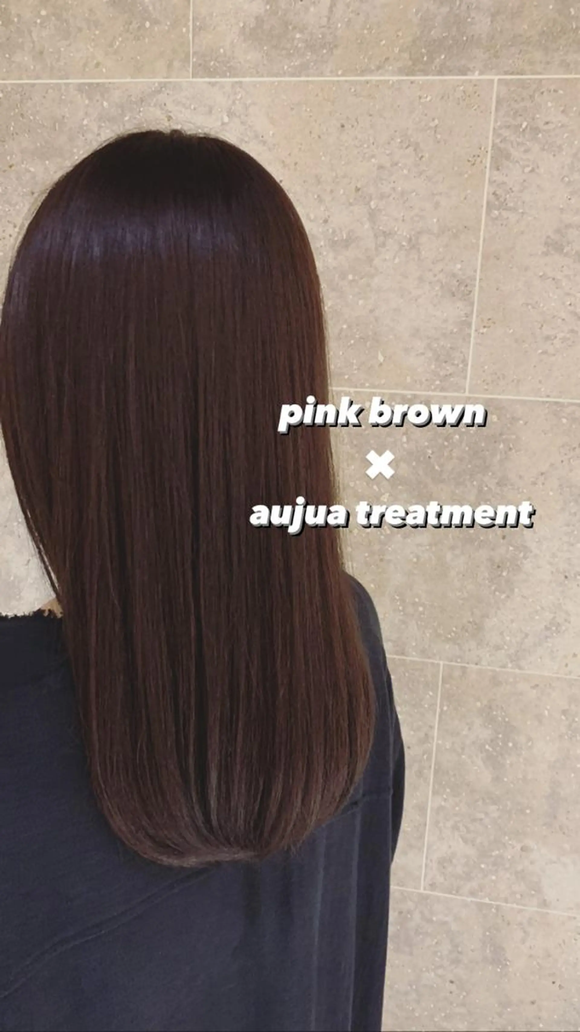 ミディアム ピンクブラウン ✨まとまるボブ/ 切りっぱなし/ユキナのヘアスタイル