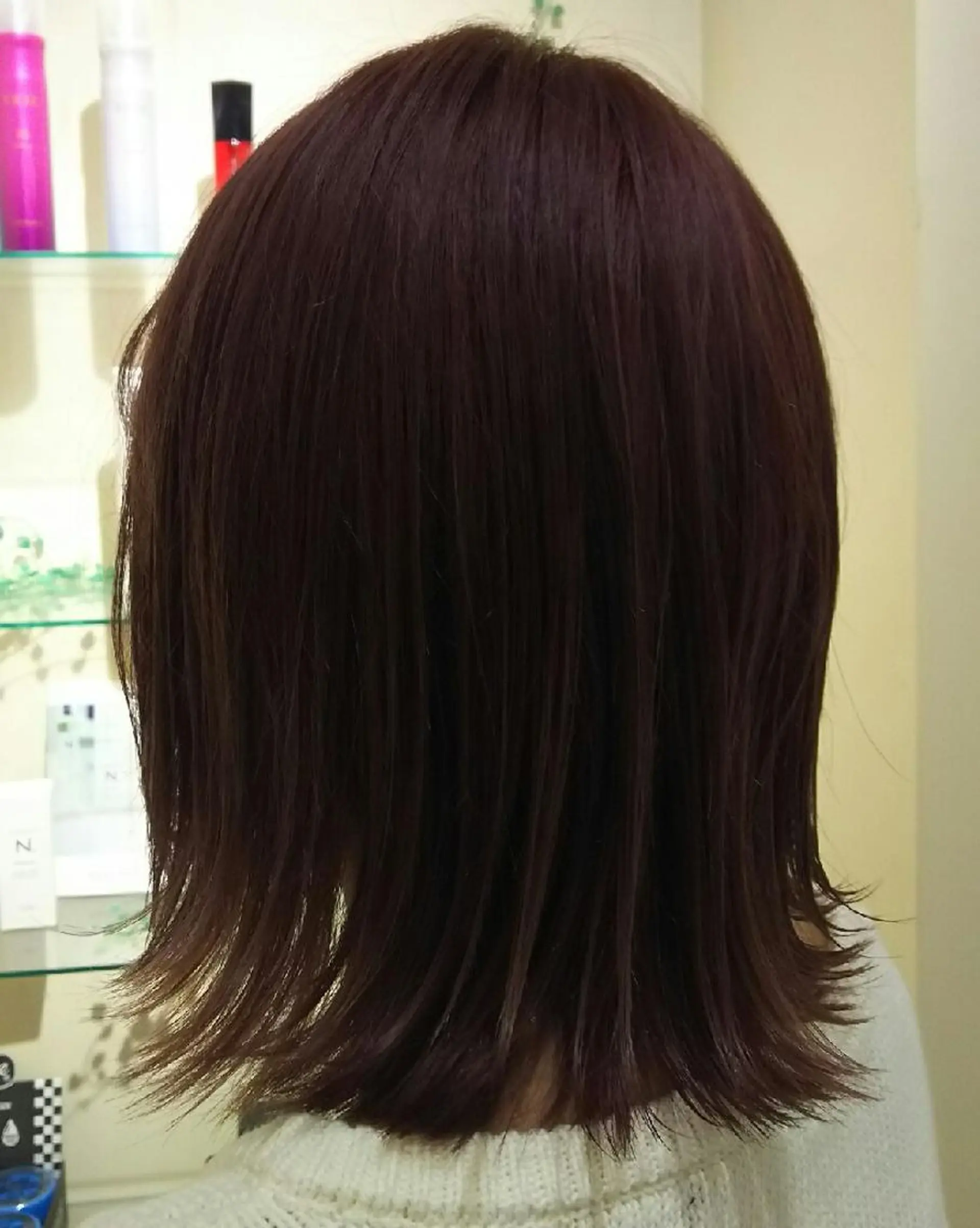 ミディアム カラー ピンクカラー SHAFT Ieiriのヘアスタイル