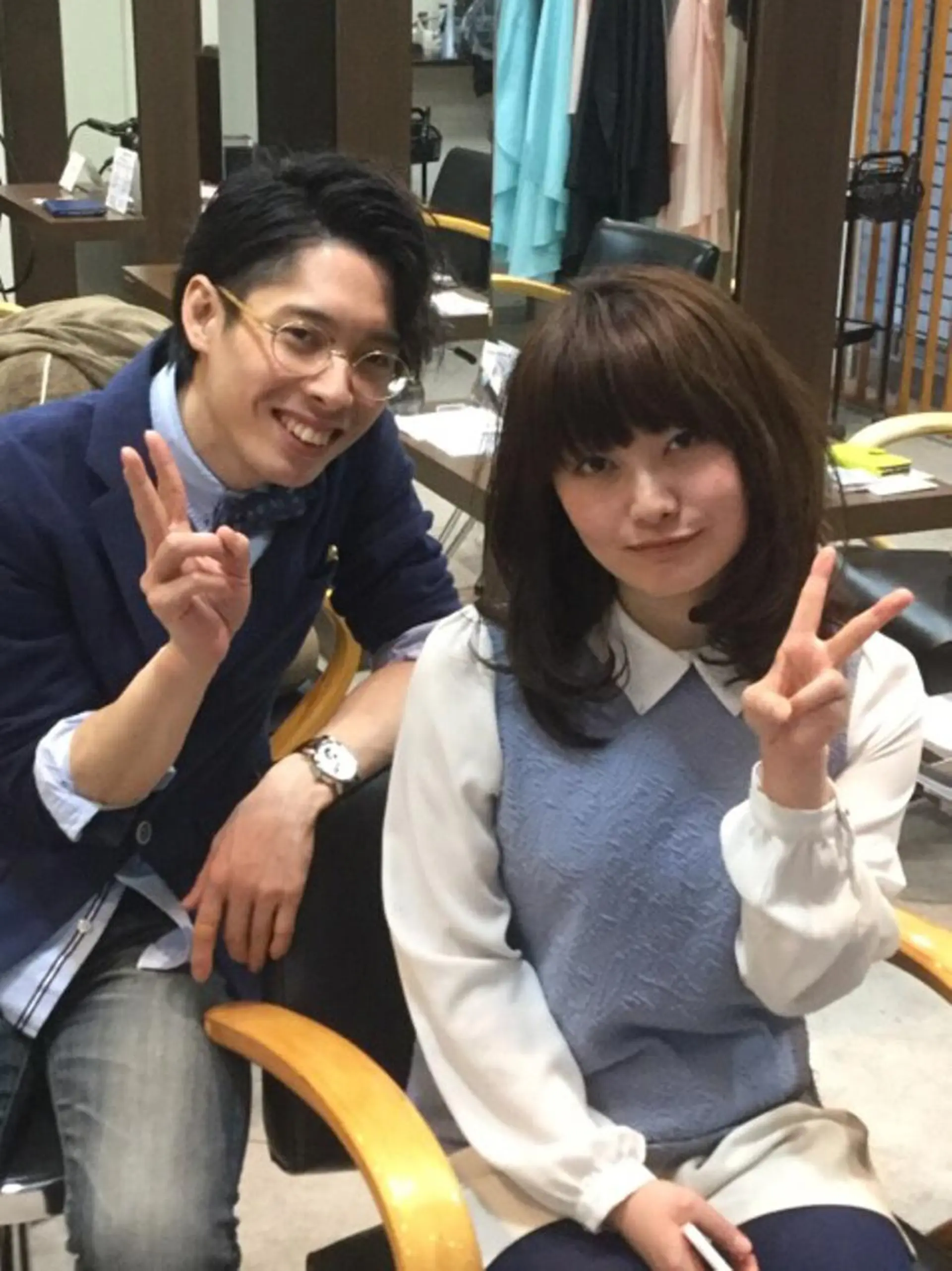 ミディアム セミロング 平 一裕のヘアスタイル