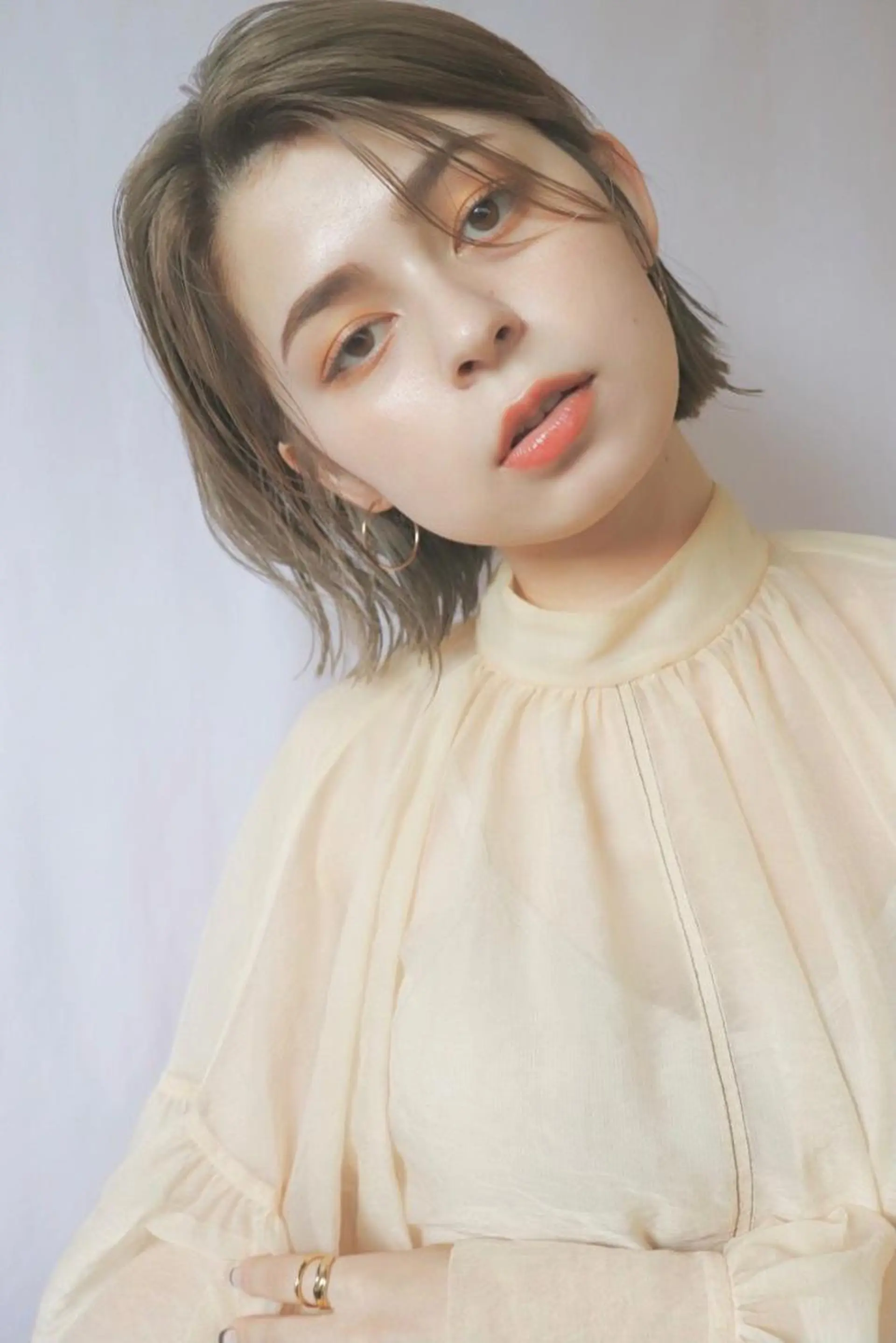 ショート ヘアカラー トリートメント 圧倒的な質感🧡 髪質改善/丸山晴菜のヘアスタイル