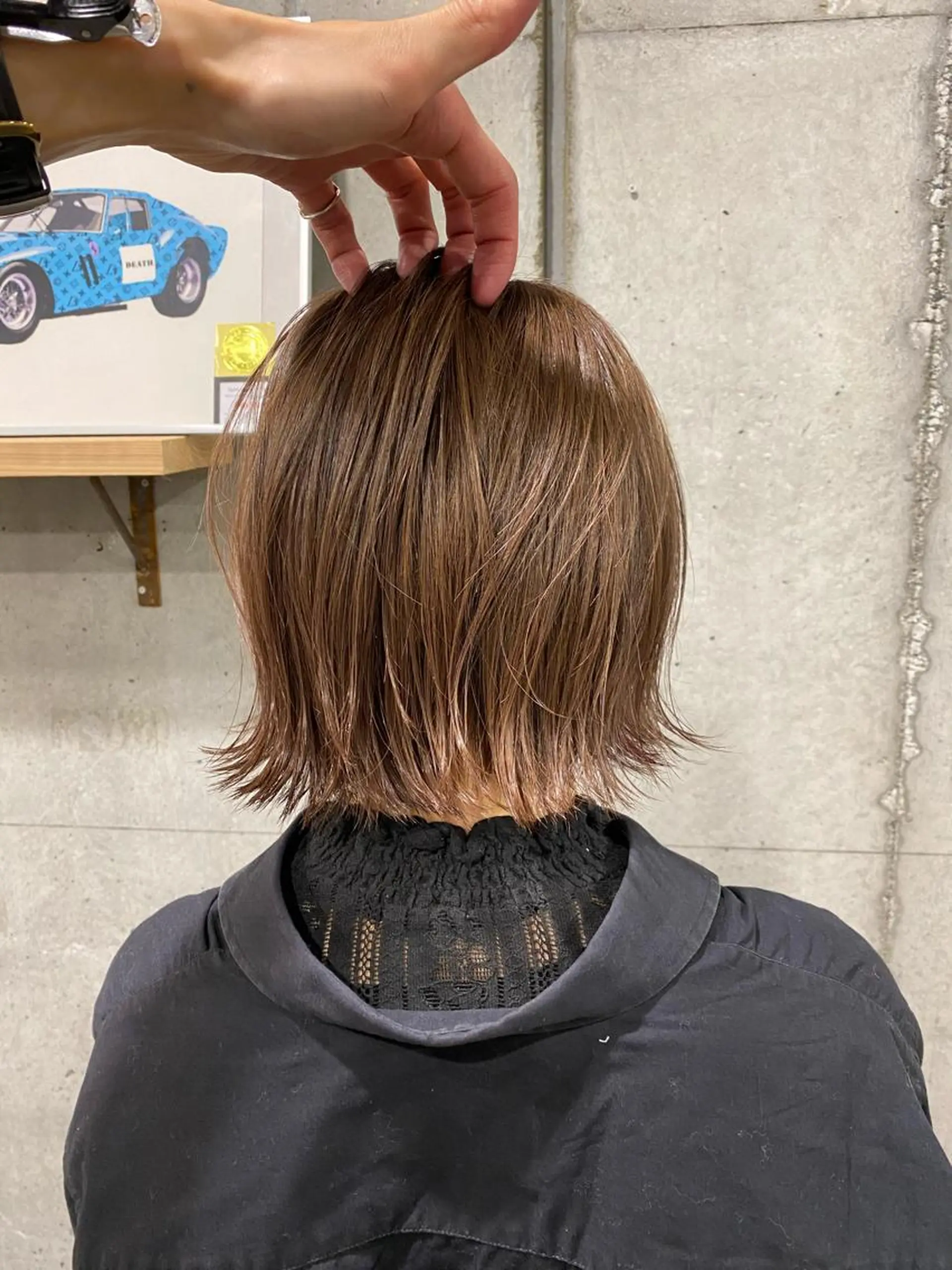 ショート カラー ベージュカラー ピンクカラー ピンクベージュ 竹嶌 健吾のヘアスタイル