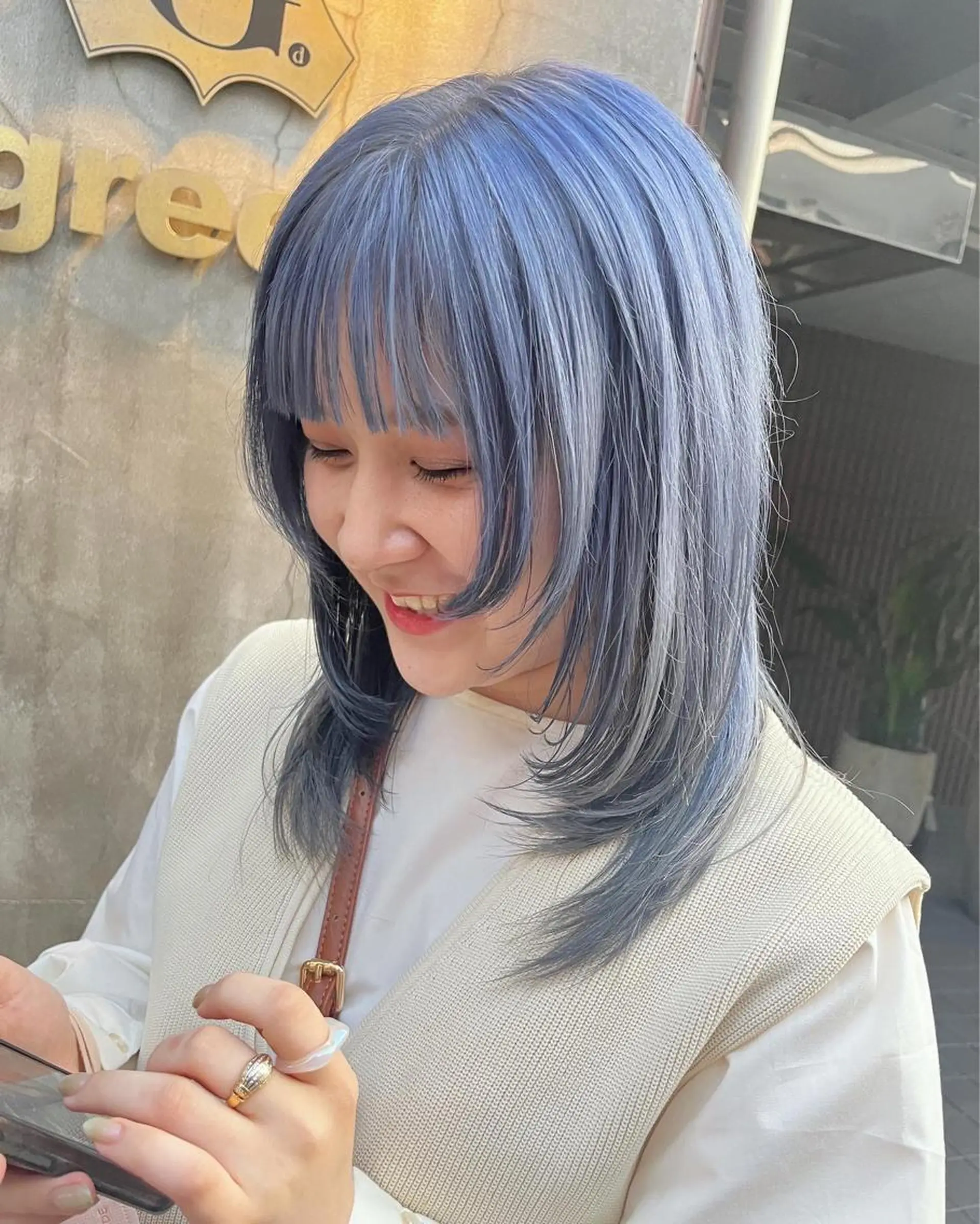 セミロング カラー カット ヘアカラー 🫧透明感カラー🫧 SHINSEIのヘアスタイル