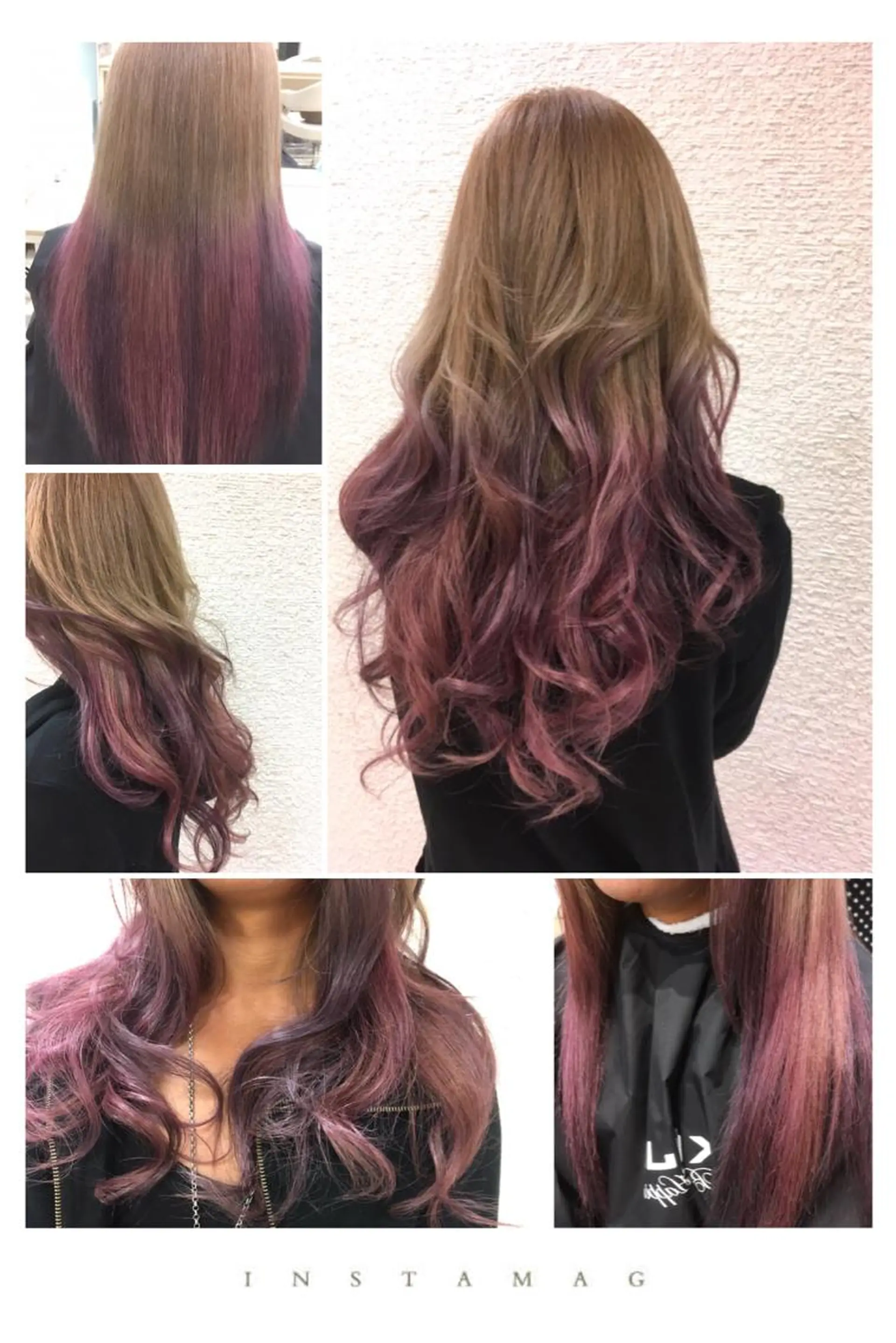 ロング カラー ダブルカラー グラデーションカラー 高橋恵🌈生え癖改善 ウルフ/レイヤーのヘアスタイル