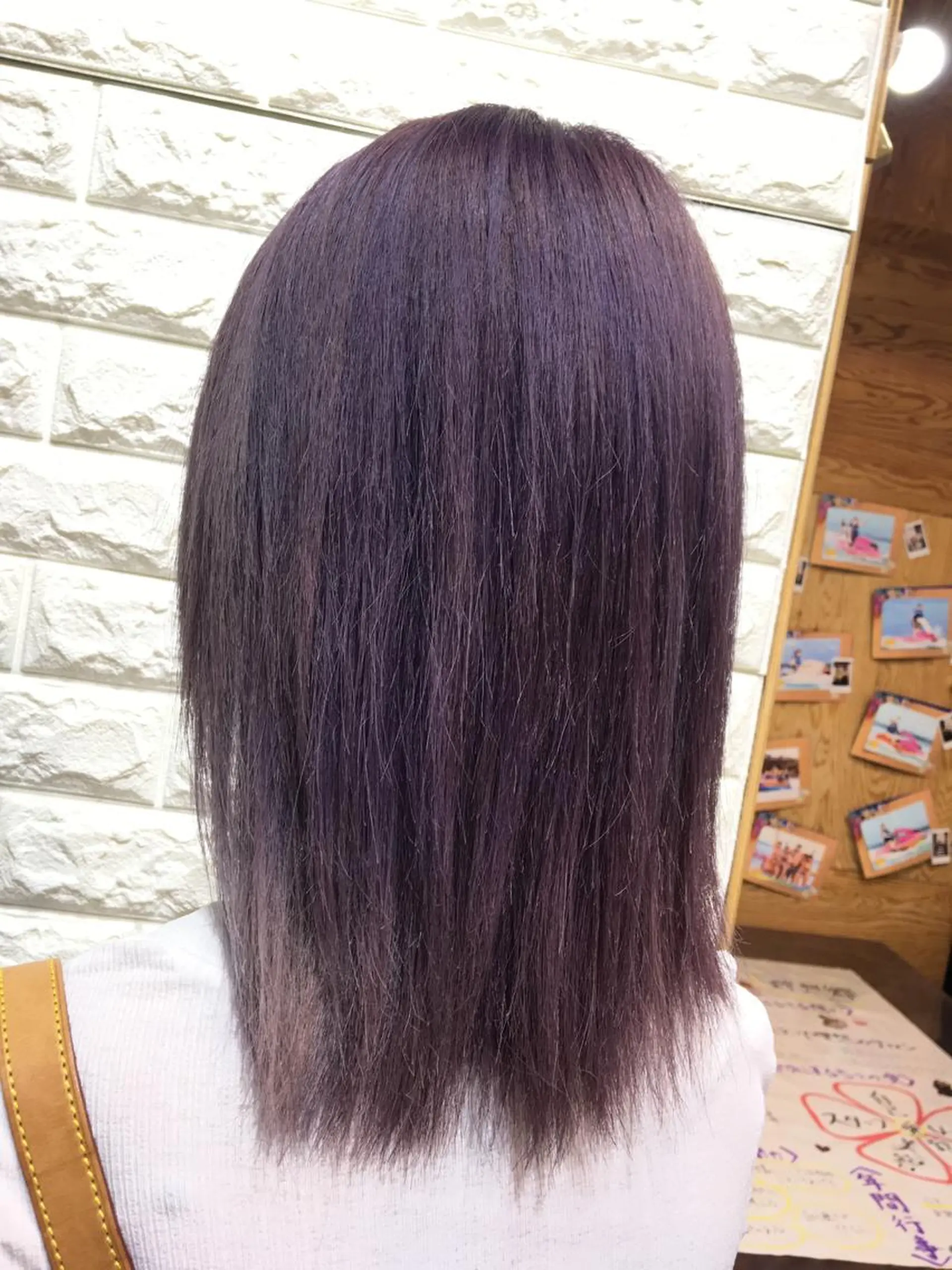 セミロング カラー アッシュ パープルカラー パープルアッシュ IwAsh大和駅前店 河野亜里香のヘアスタイル