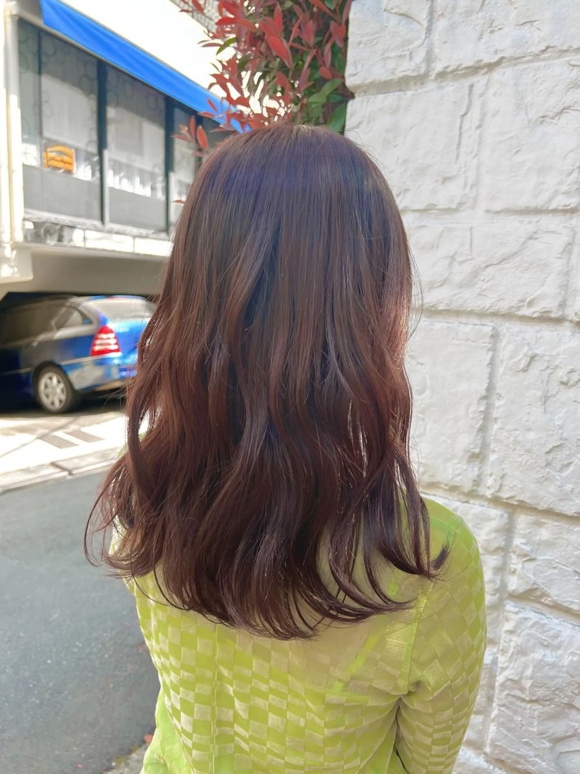 セミロング カラー ヘアカラー トリートメント ヘッドスパ ヘアセット 艶くすみカラー ‎/縮毛/川添桃花‎のヘアスタイル