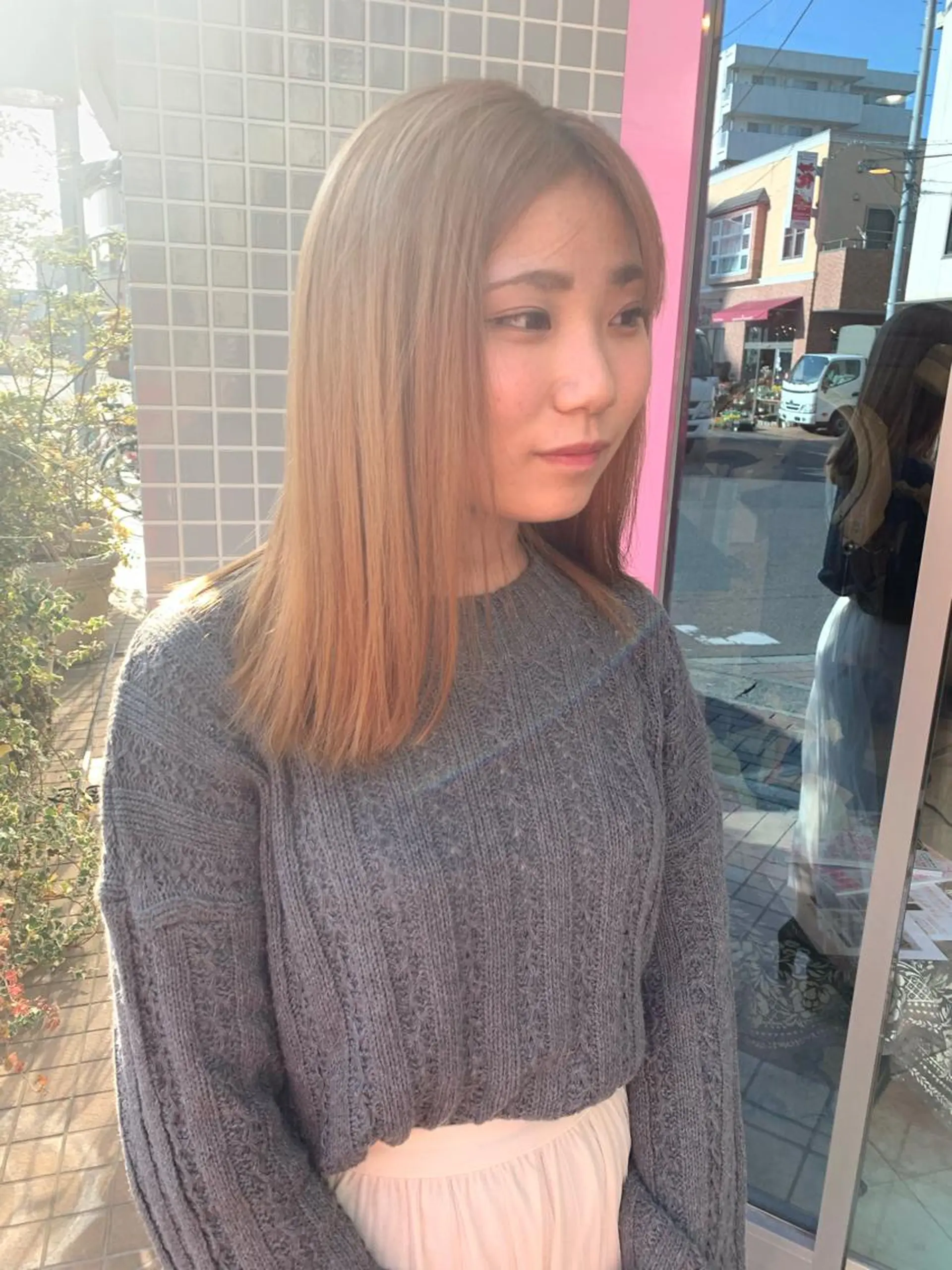 ロング カラー ピンクカラー nishimura makotoのヘアスタイル