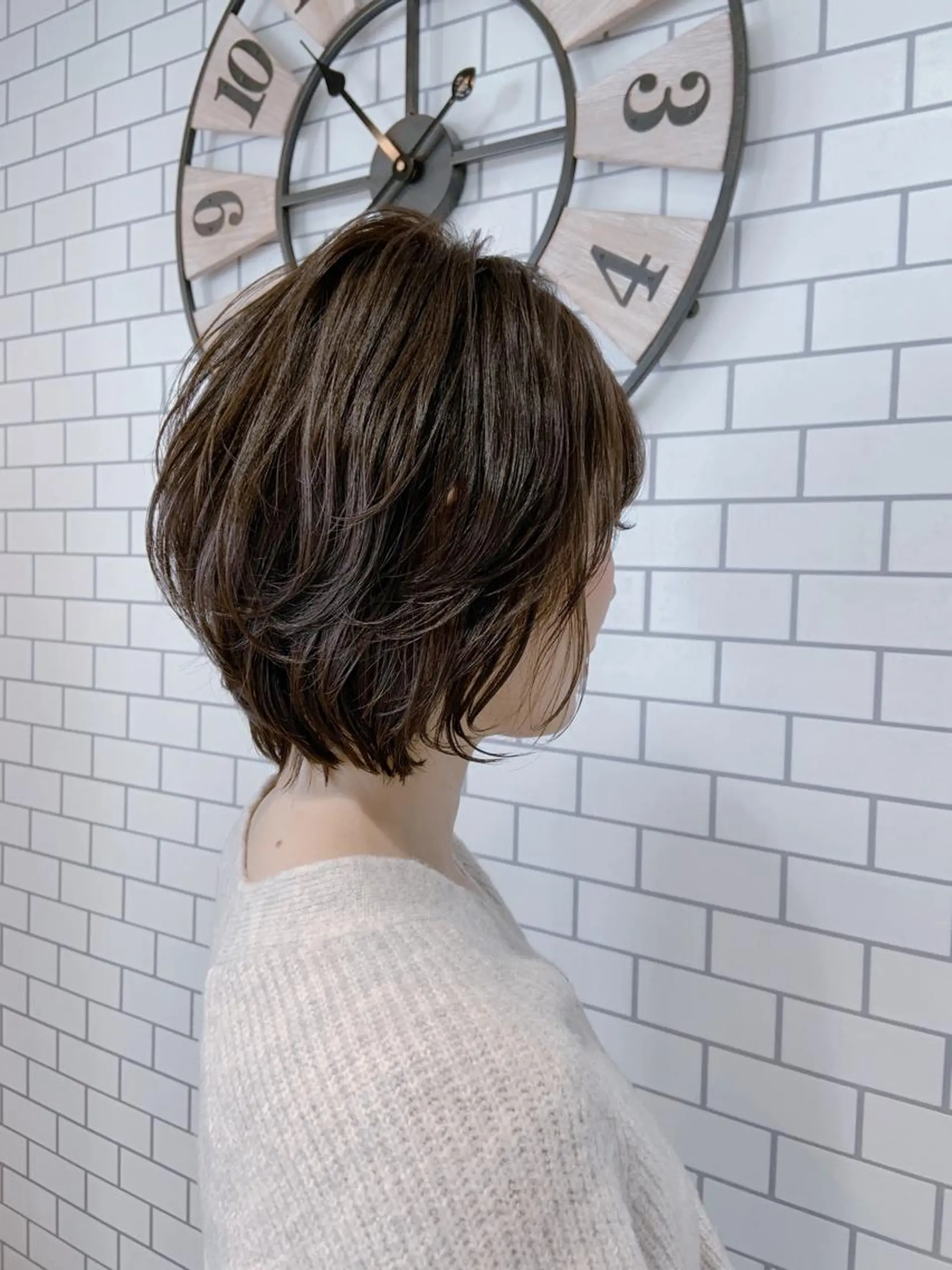 ショート カラー パーマ ヘアアレンジ ショートボブ ボブ ショートヘア 韓国hair🦋 Nanaのヘアスタイル