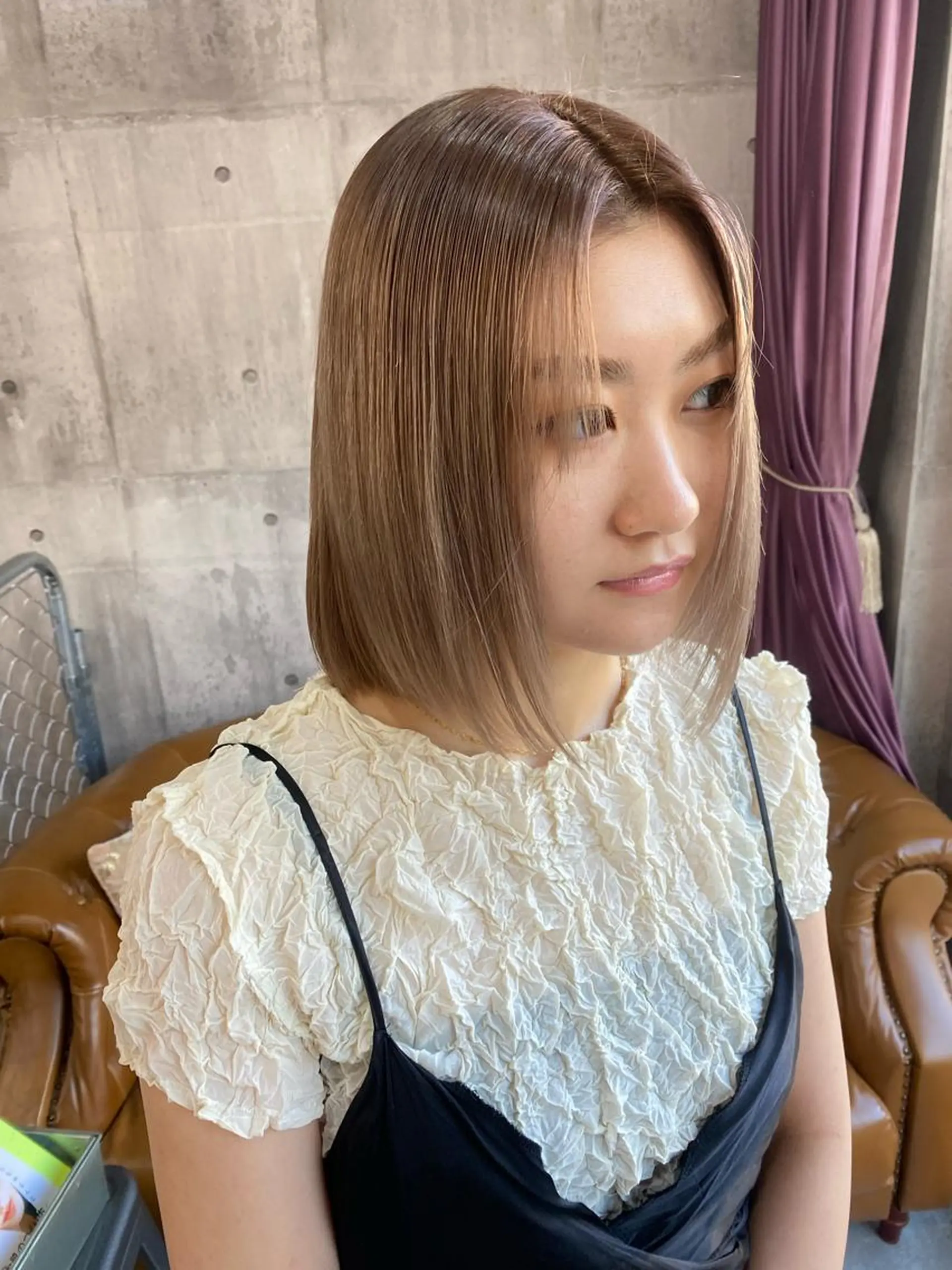 ミディアム カラー 透明感カラー SHURI❤️‍🔥 中/韓mix ♡のヘアスタイル