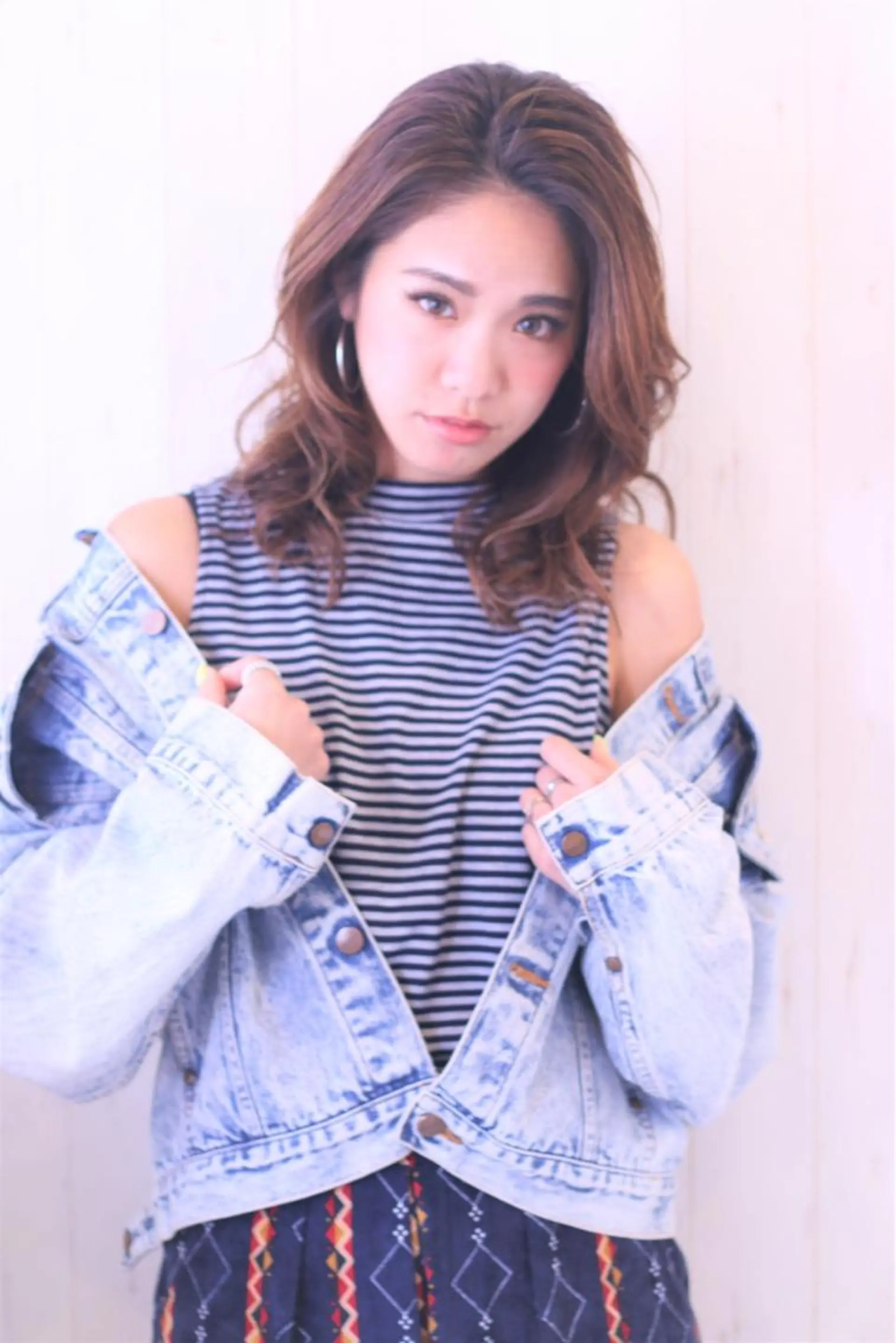 ミディアム カラー パーマ ヘアアレンジ メンズ Saffyハリウッド トリートメント◎のヘアスタイル