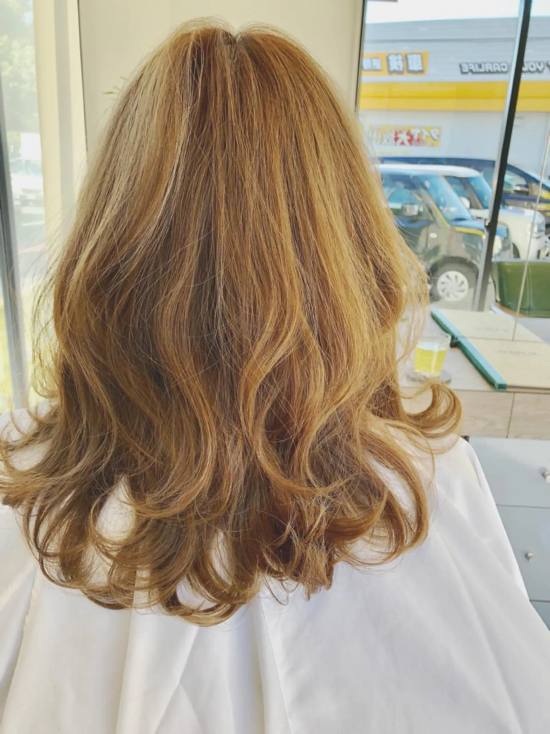 セミロング カラー ヘアアレンジ ベージュカラー 透明感カラー 山田 香織のヘアスタイル