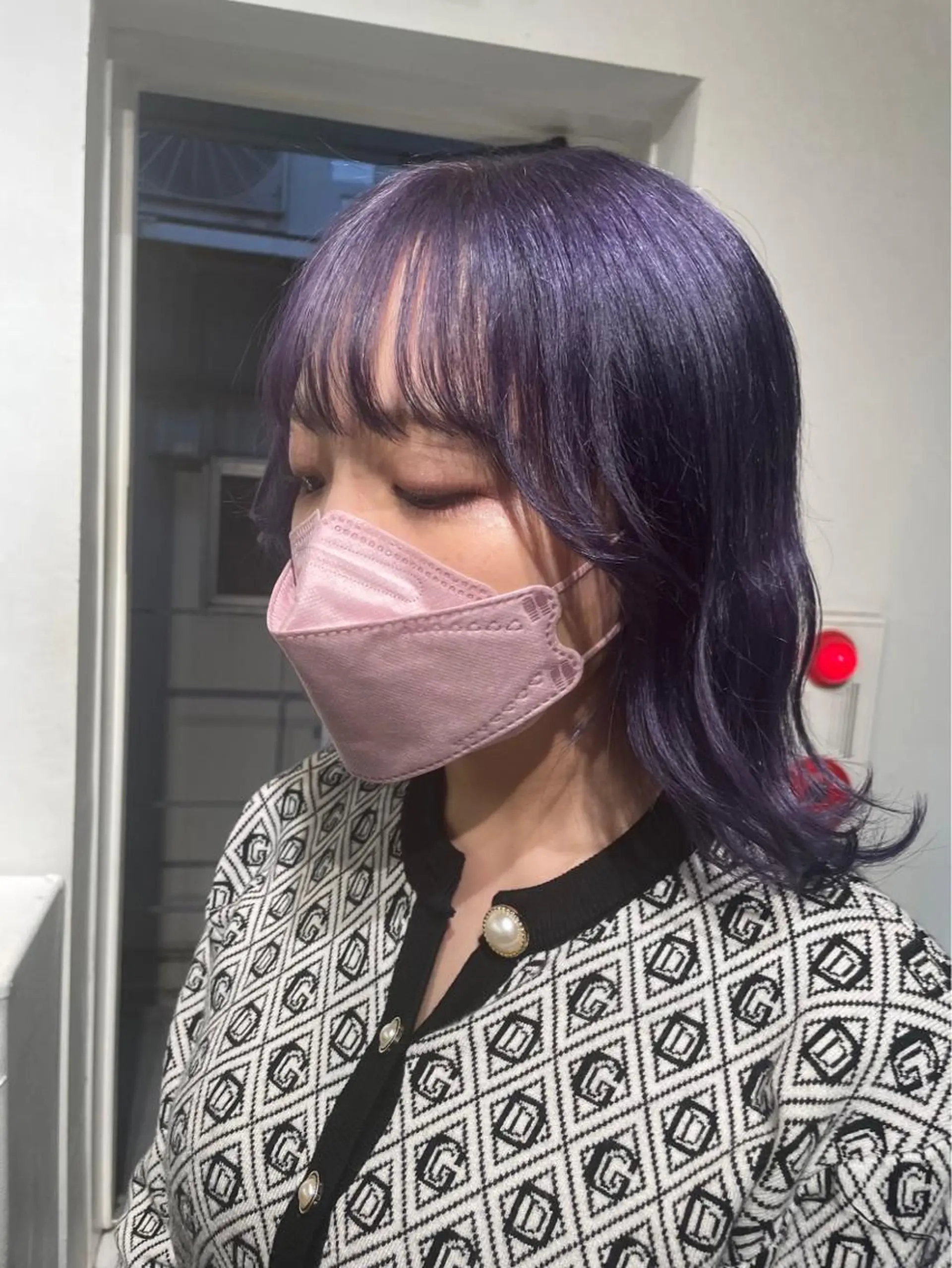 ミディアム カラー 透明感カラー パープルカラー 🎀ミカ/レイヤー/ 韓国ヘア/原宿🎀のヘアスタイル