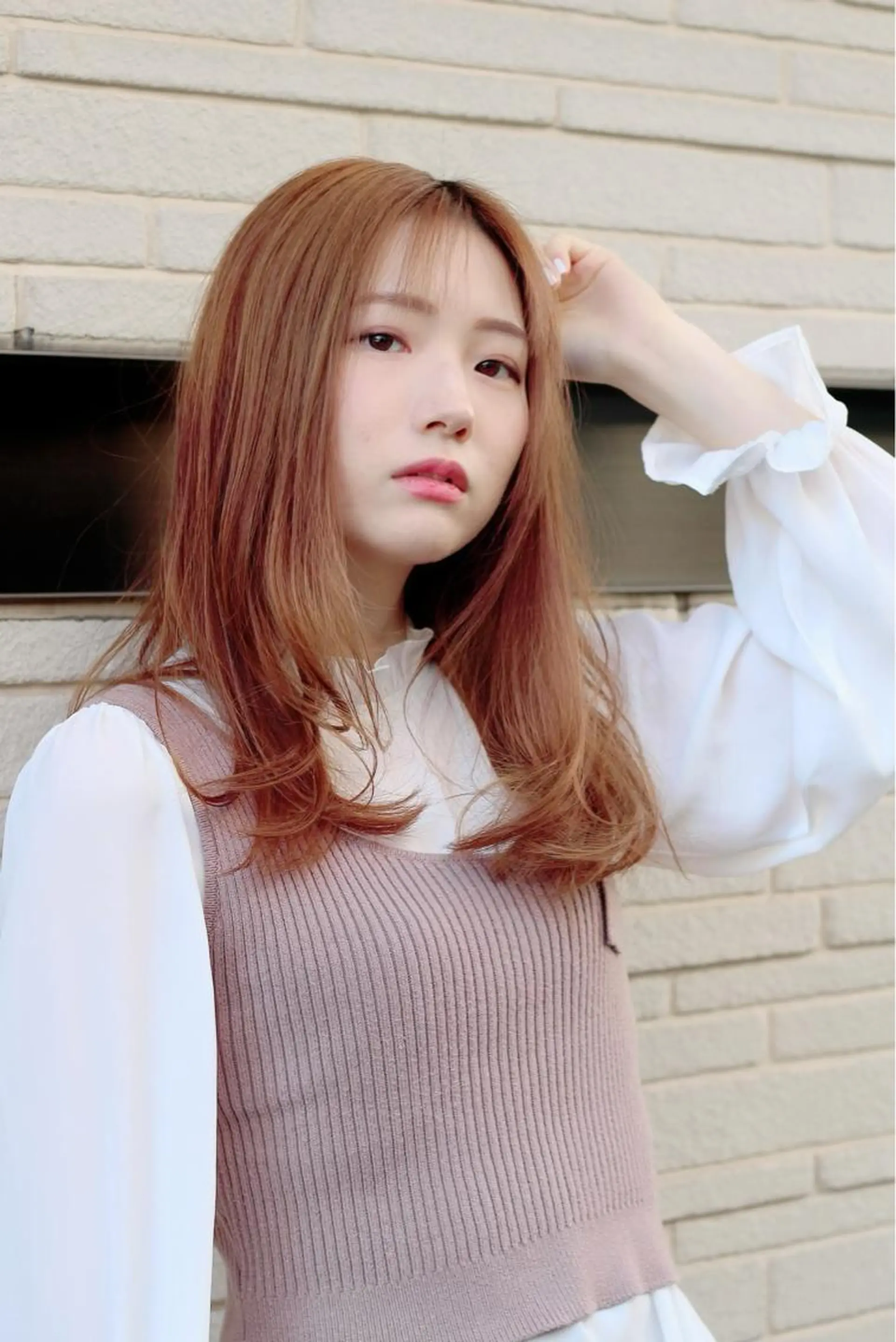 セミロング 代表　しみず としやのヘアスタイル