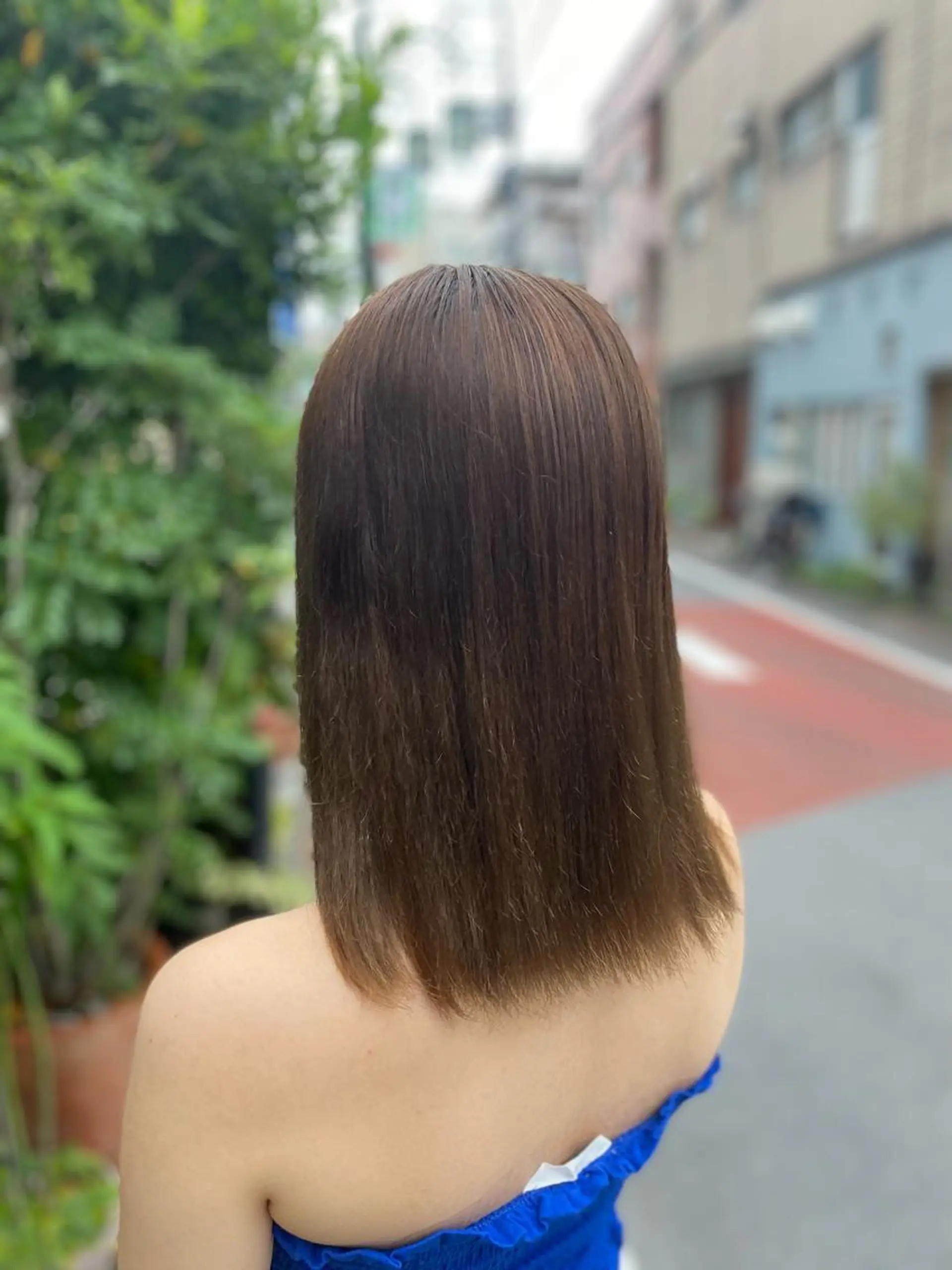 セミロング カラー 古西 康裕のヘアスタイル