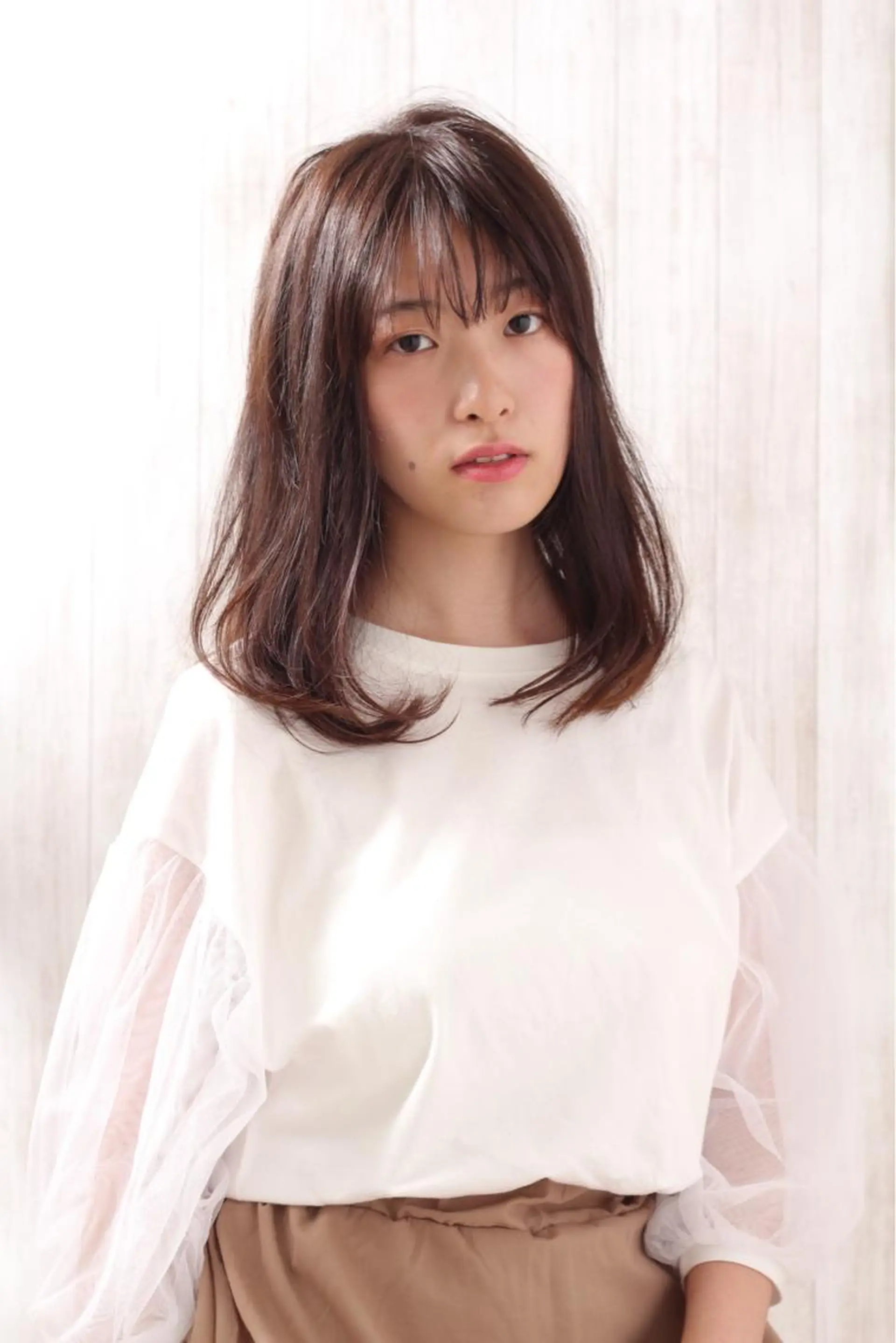 ミディアム トリートメント カット ヘアカラー パーマ 石沢 知康のヘアスタイル