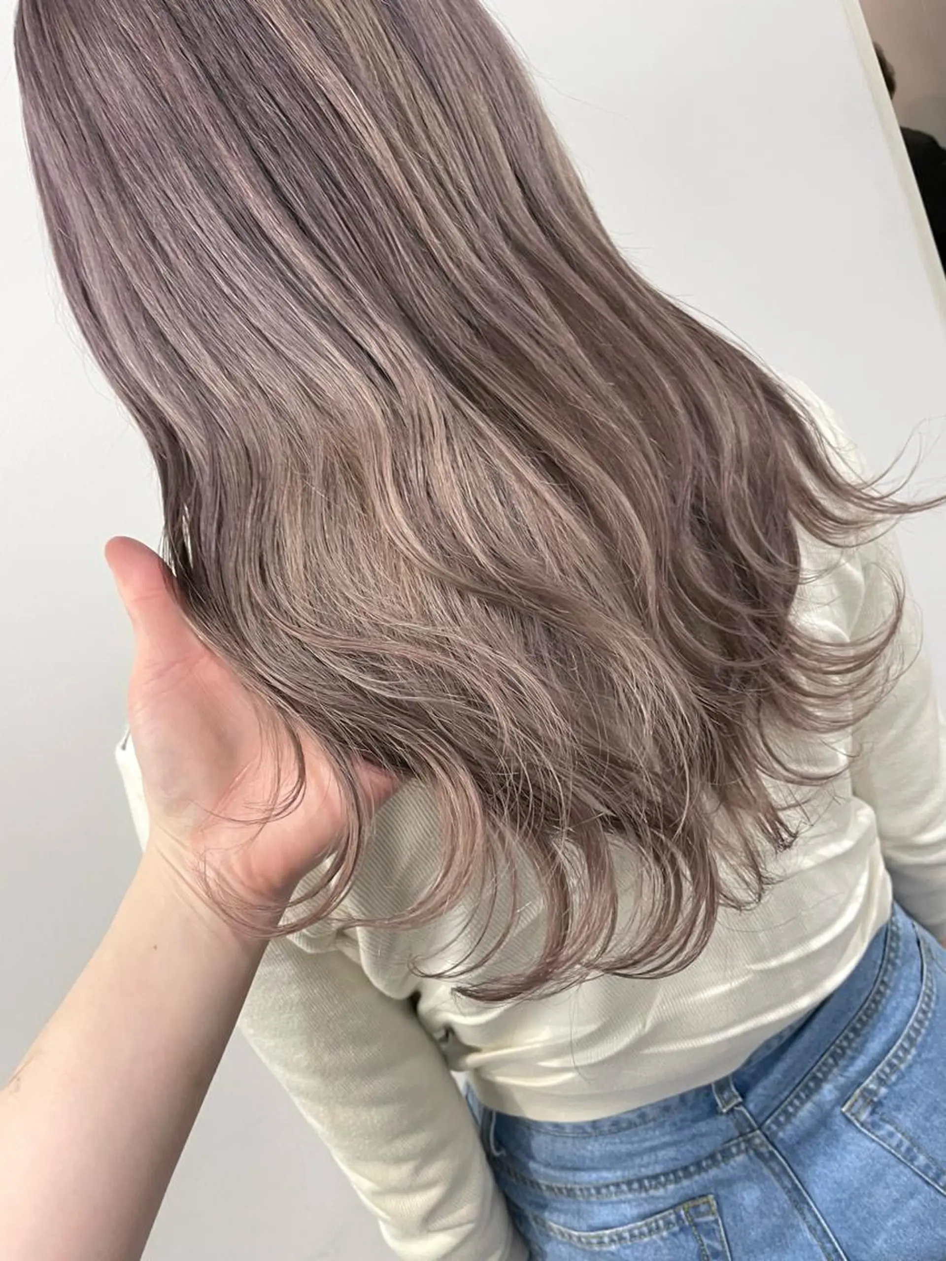 セミロング カラー 髪質改善/韓国ヘア レイヤー/新宿/ロミのヘアスタイル