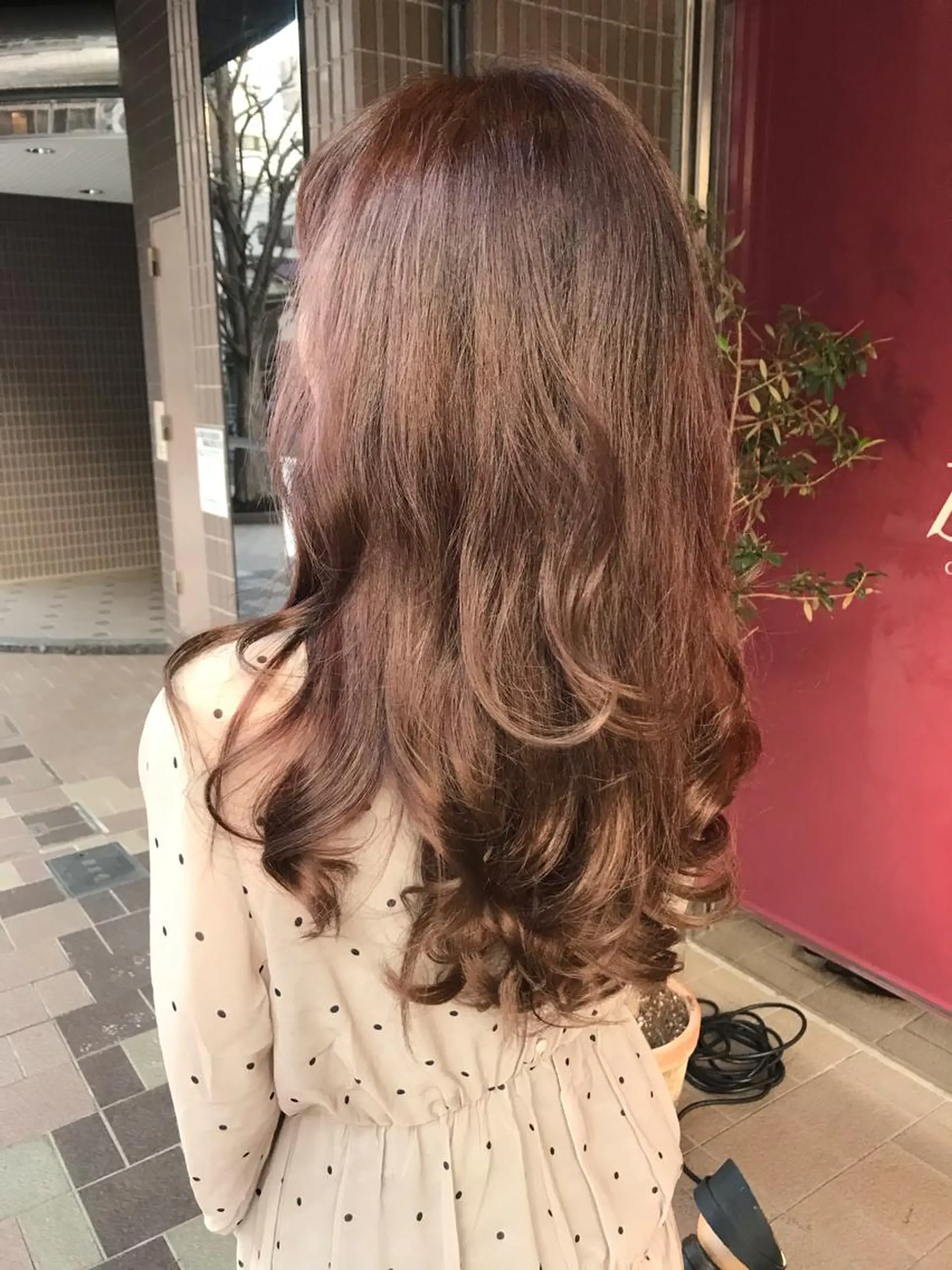 カラー アッシュ ピンクカラー ピンクアッシュ 正分 真美のヘアスタイル