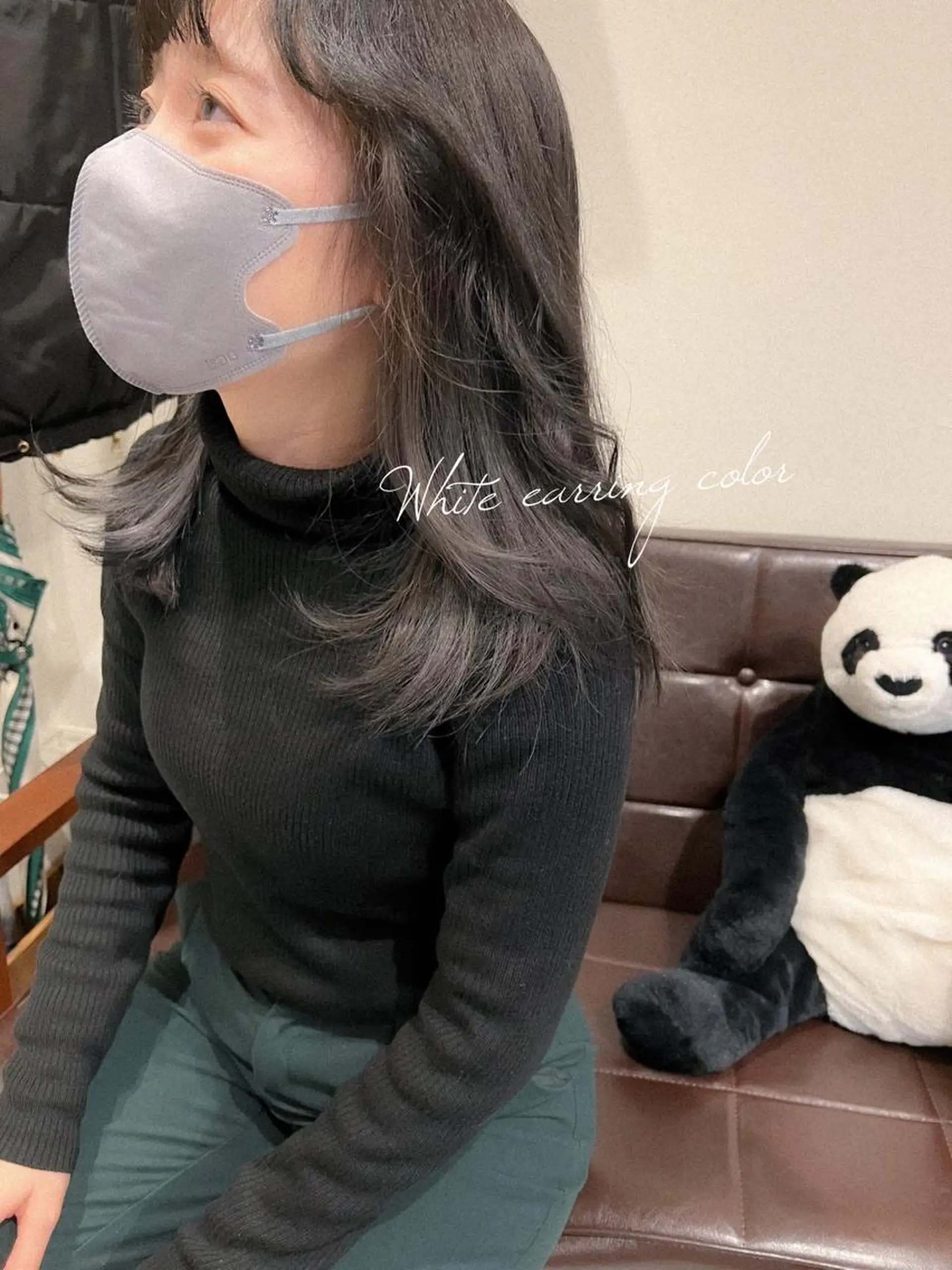 ミディアム カラー ブリーチ イヤリングカラー ヘアカラー カラーパティシエ facce🌼ikoのヘアスタイル