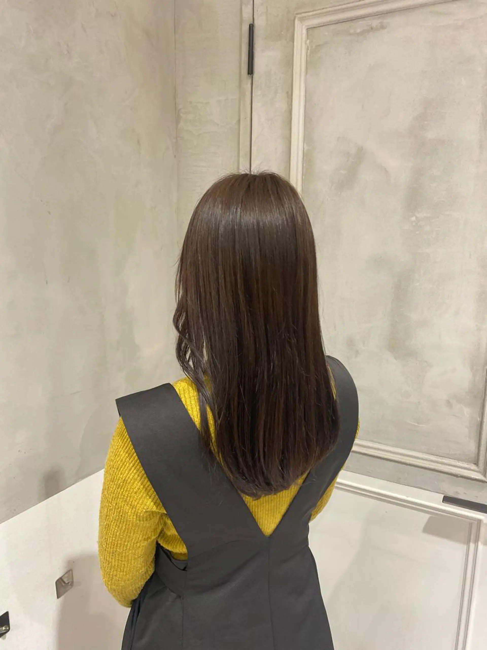 ロング カラー グレージュ オリーブグレージュ オリーブグレー ヘアカラー トリートメント ヘアセット ナチュラル/韓国💎 haruka 💎のヘアスタイル