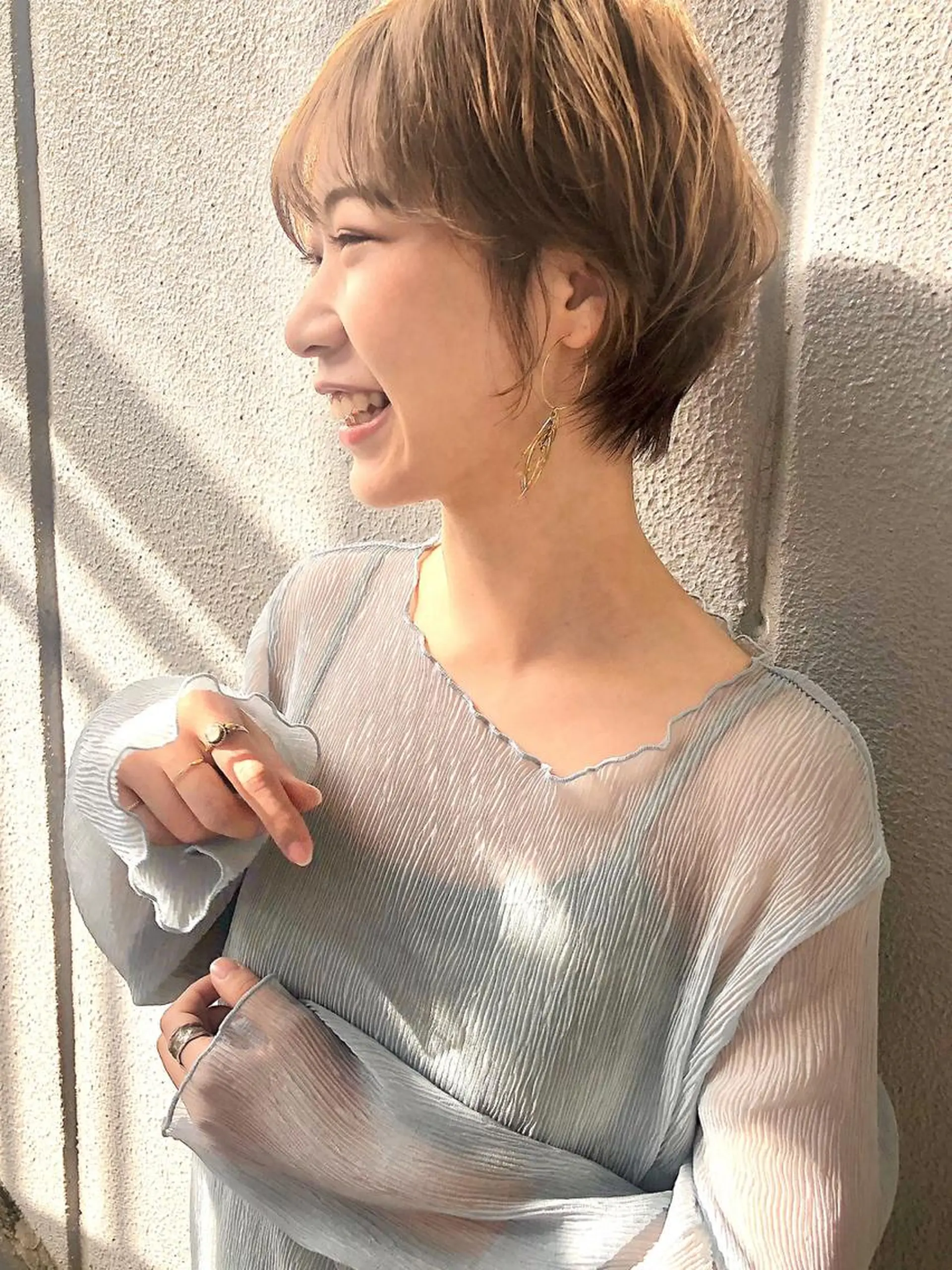 ショート 裕千/くびれヘア/ 韓国風ヘア/顔まわりのヘアスタイル