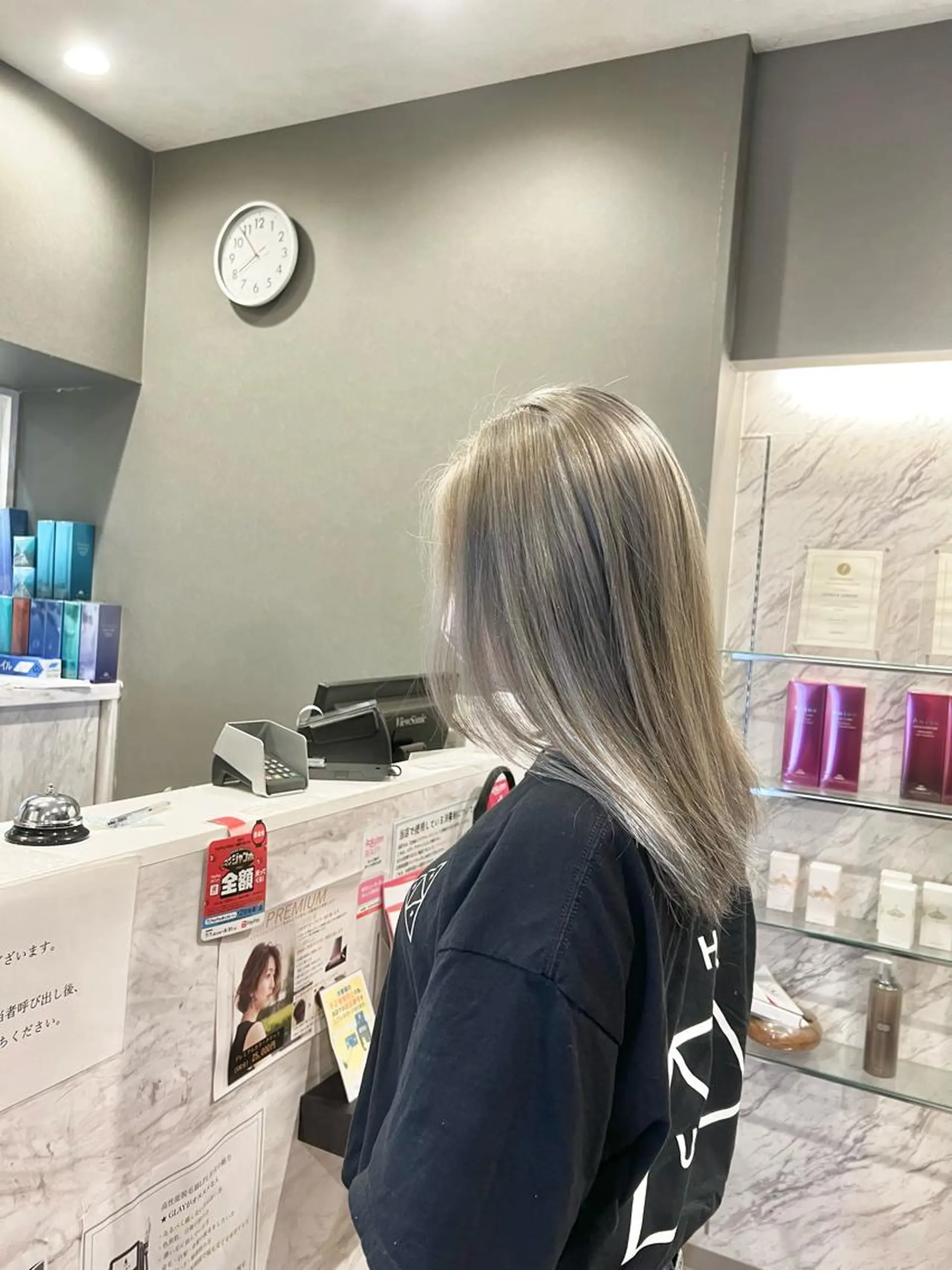 セミロング カラー 太白区/白髪ぼかし ハイライト/千葉達人のヘアスタイル