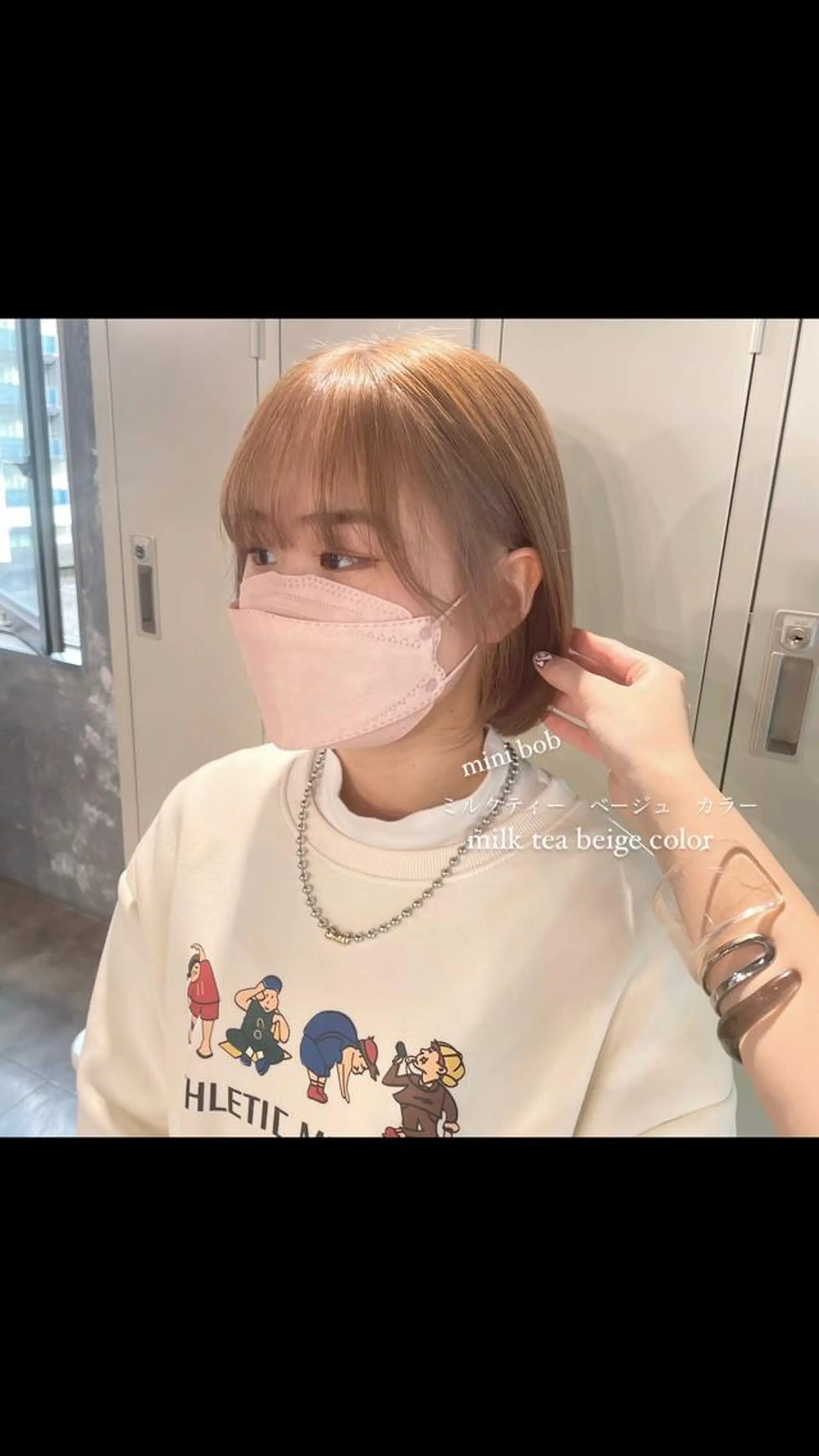 ショート カラー パーマ ヘアアレンジ メンズ キッズ ネイル マツエク・マツパ アイブロウ 透明感カラー・レイヤ ー🎀amika🎀のヘアスタイル