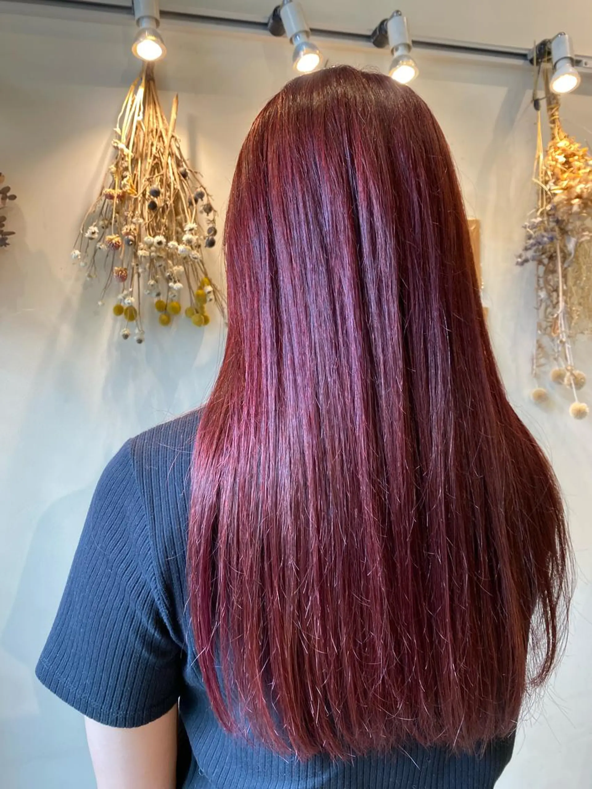 ロング カラー カシス ロング non .のヘアスタイル