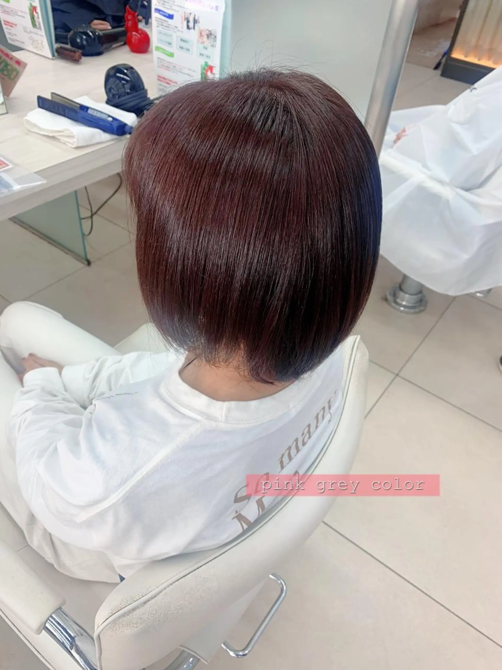 ミディアム カラー ピンクカラー ヘアカラー ✂︎レディース のメンズカット屋さんのヘアスタイル