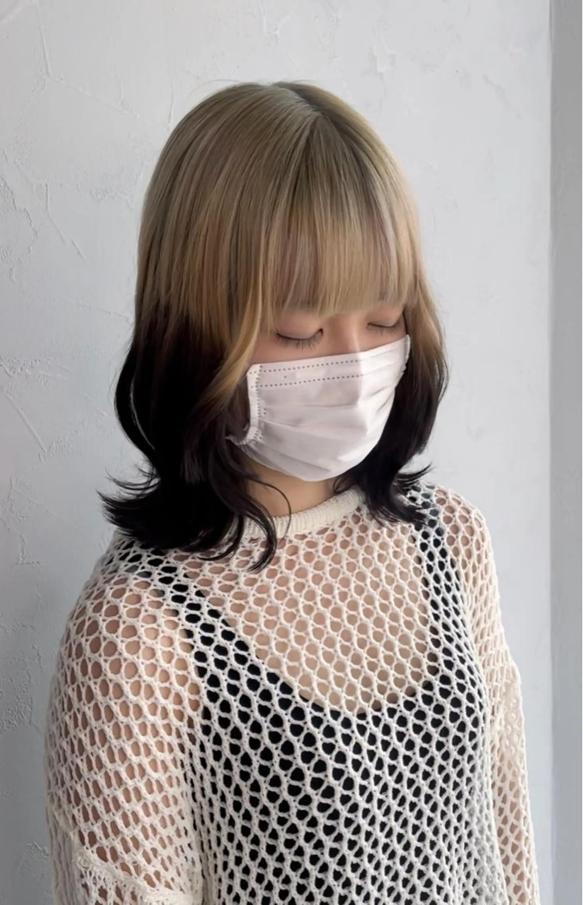 カラー グラデーションカラー ヘアカラー ルミナホワイト 店長 もえかのヘアスタイル