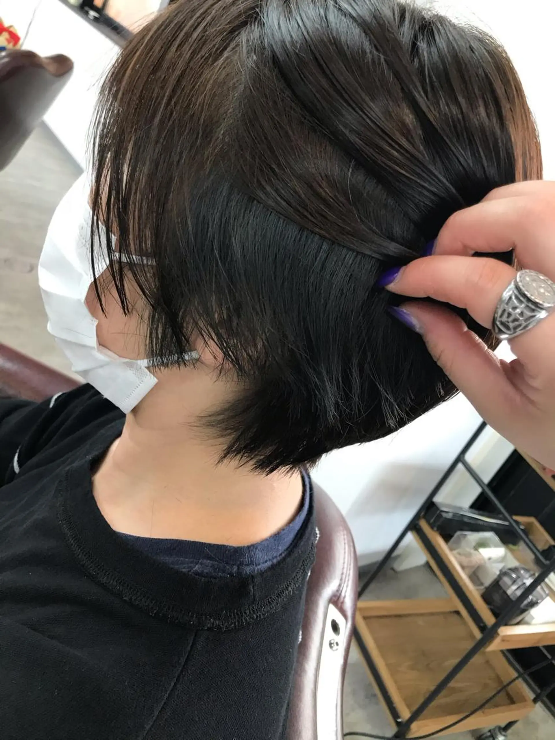 ショート カラー イヤリングカラー ヘアカラー 🌙磯野 風香🌙 ReCharme新保のヘアスタイル