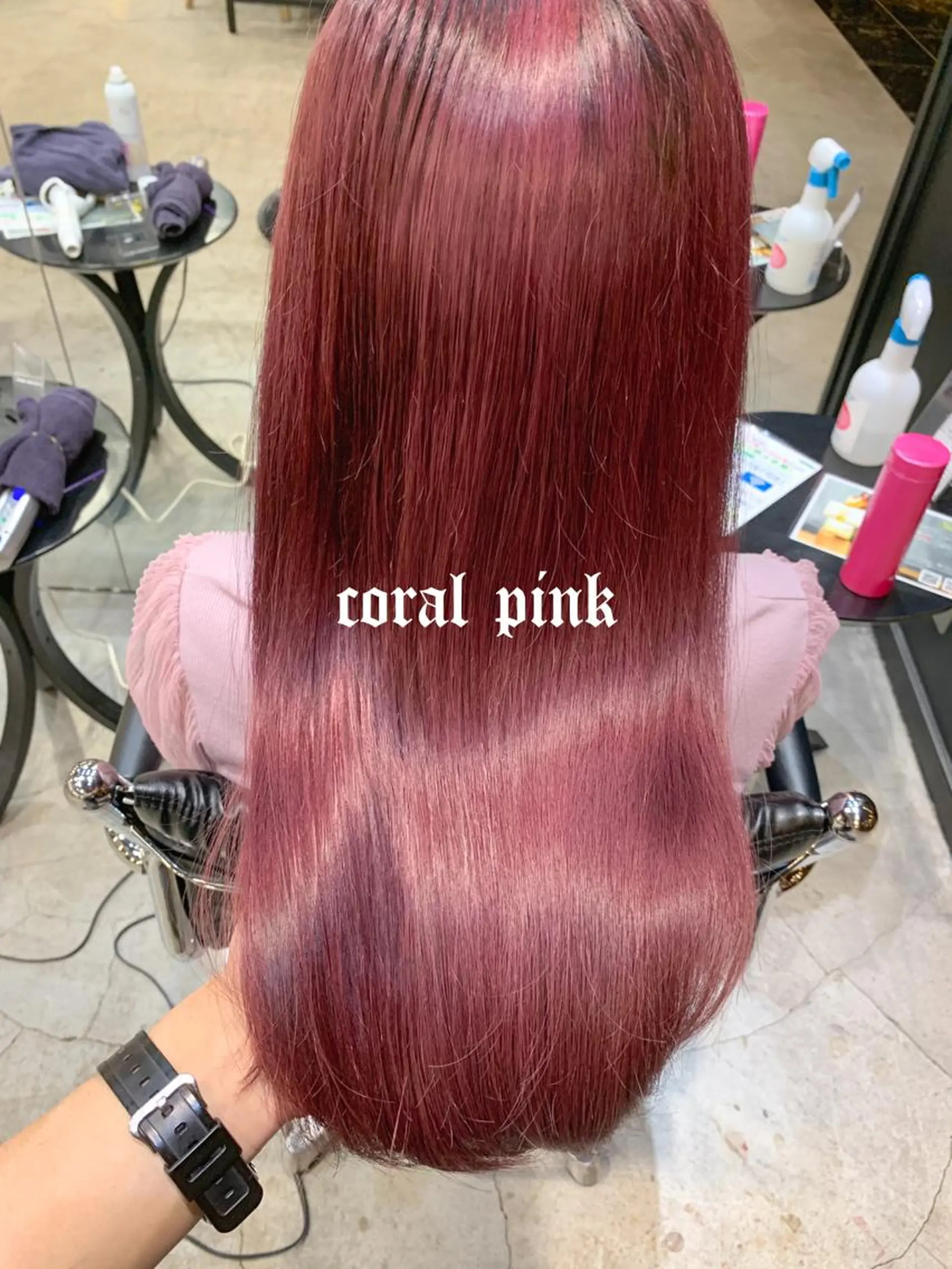 ロング カラー ピンクカラー メンズパーマ特化 🌟Gakutoのヘアスタイル