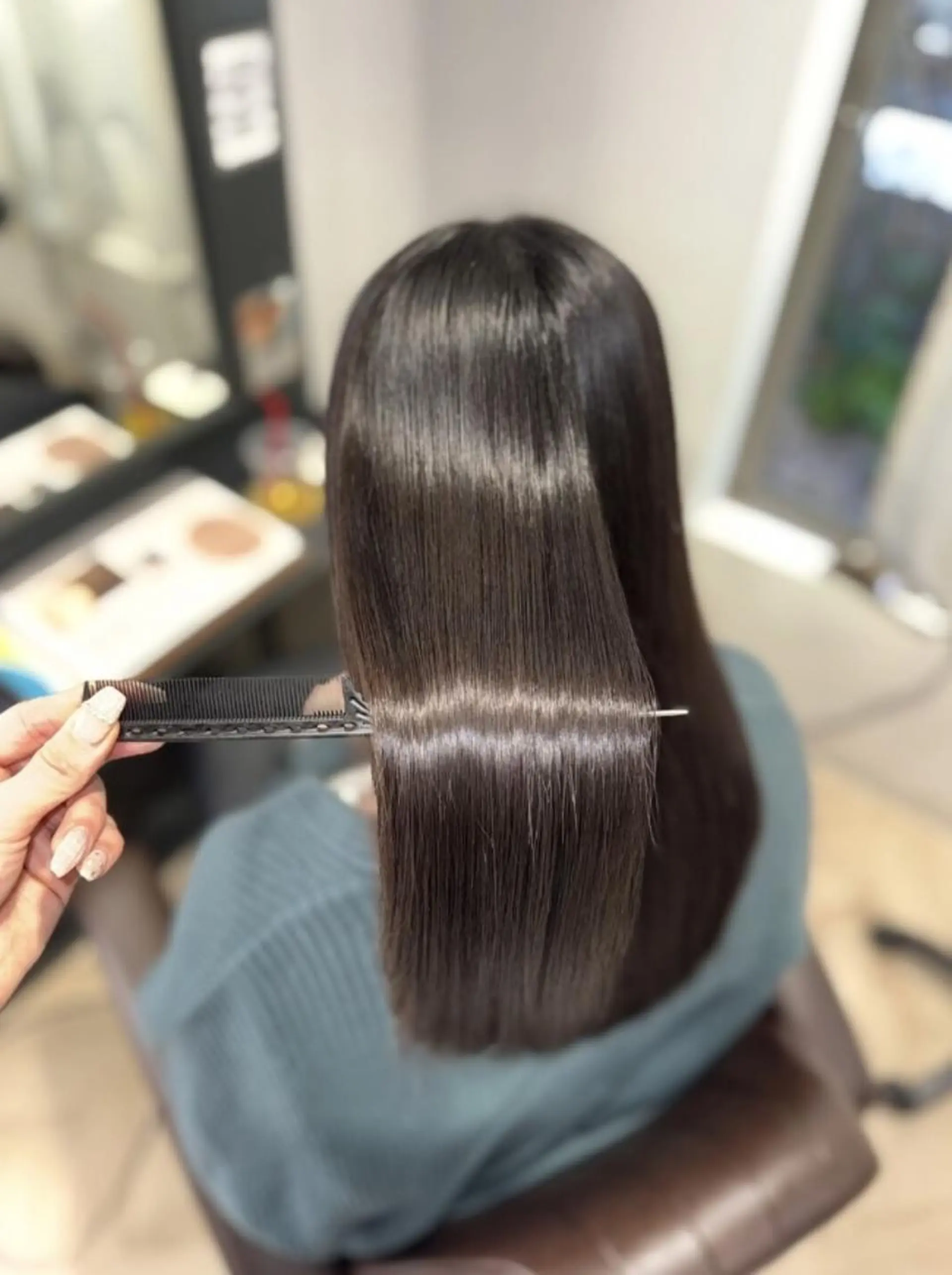 セミロング パーマ カット 縮毛矯正 リピート90%超/縮 毛/酸性縮毛特化井口のヘアスタイル