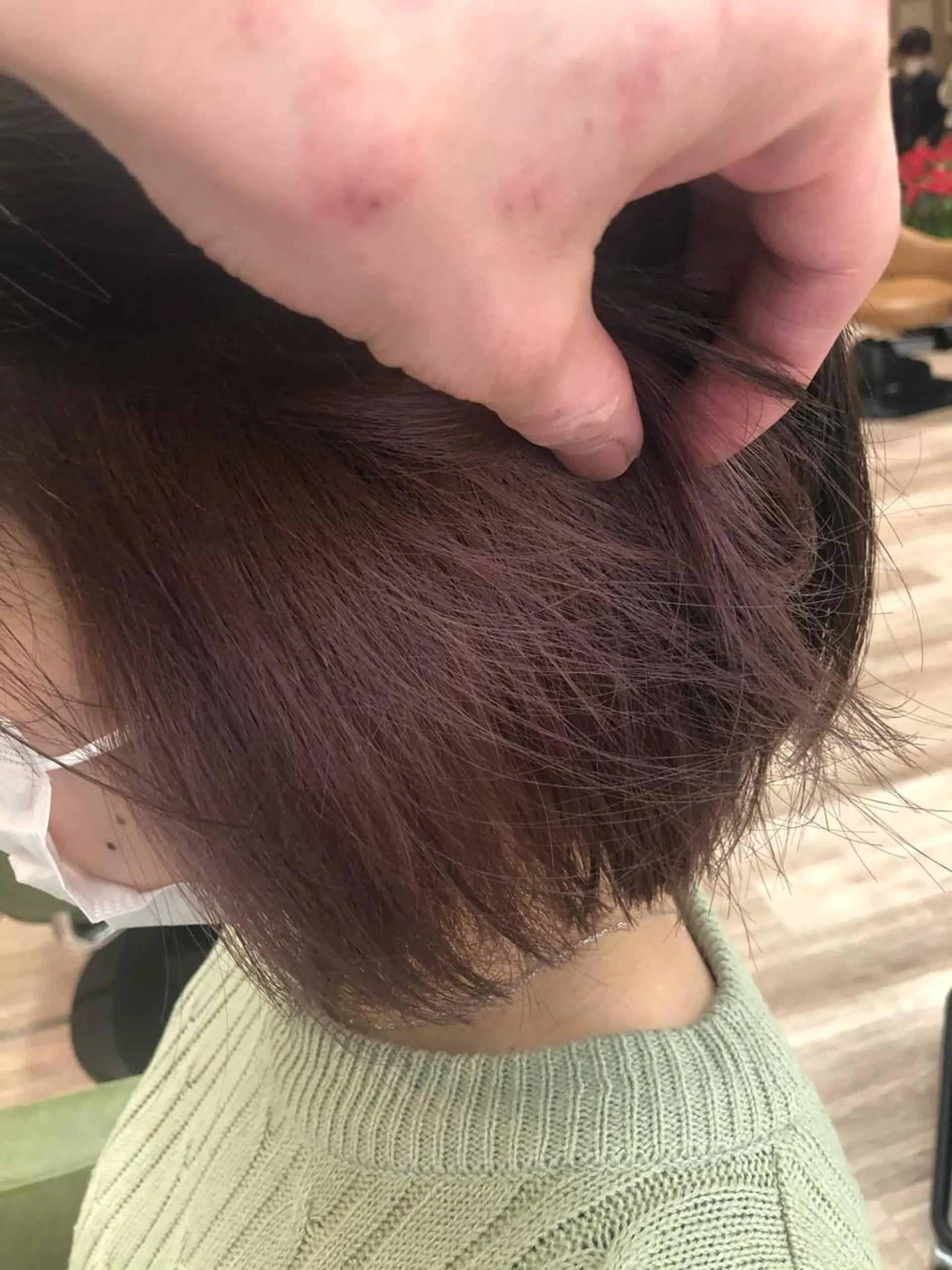 ショート カラー カシス ピンクカラー dogstar小林諒 パーマ/レイヤーのヘアスタイル