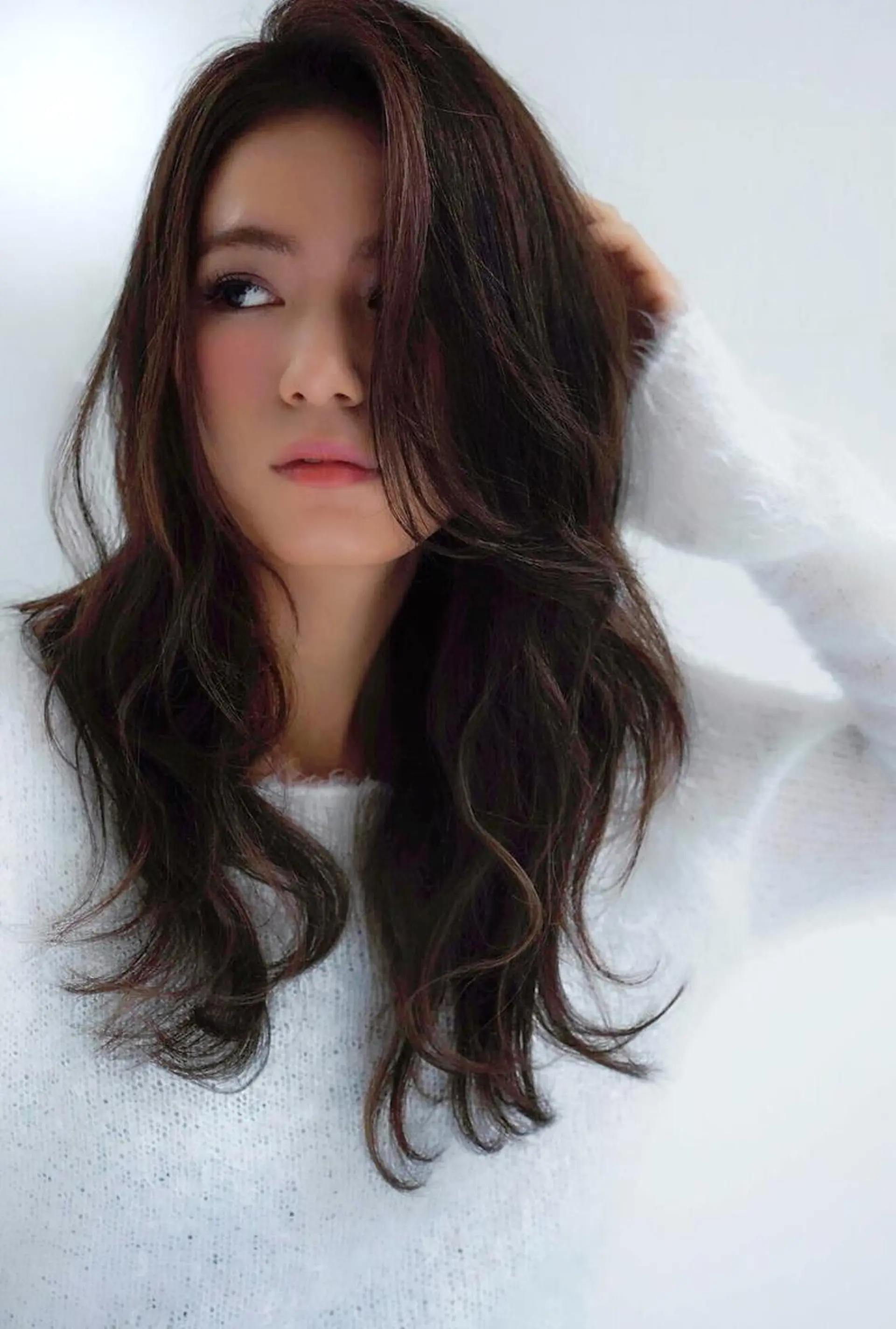 ロング カラー 韓国メンズヘア　ミル クティボブ　足立佳代のヘアスタイル