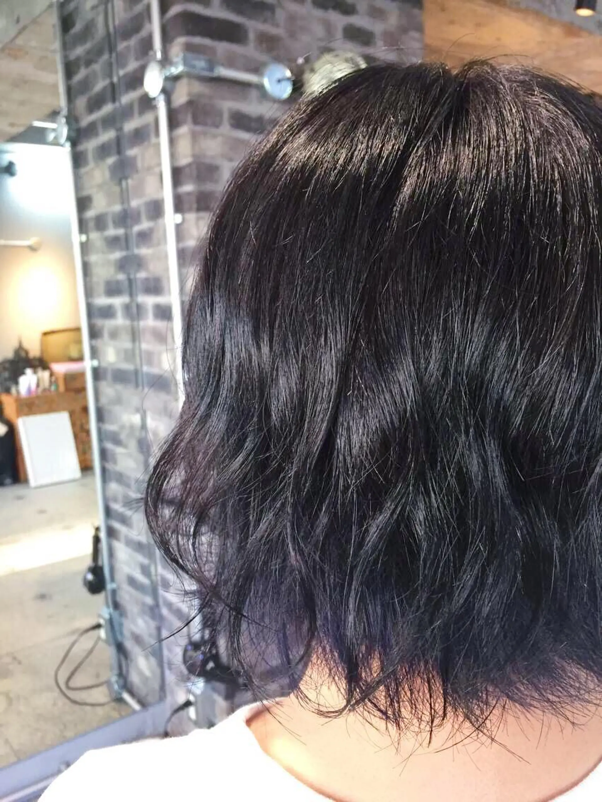 ショート カラー 黒髪 ブルーカラー ブルーブラック ネイビーカラー 代表 中島貴志のヘアスタイル