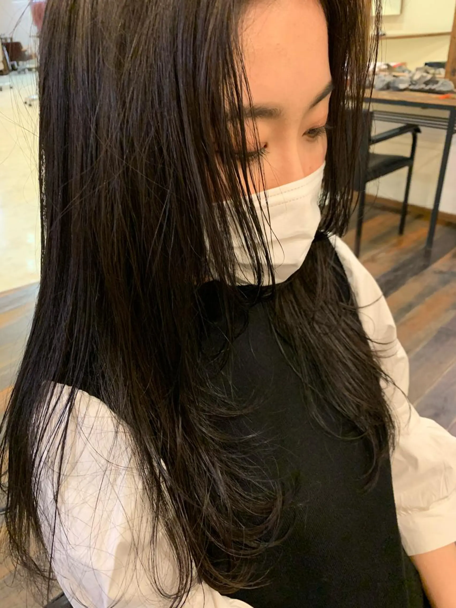 ロング カラー 梶原 真帆のヘアスタイル