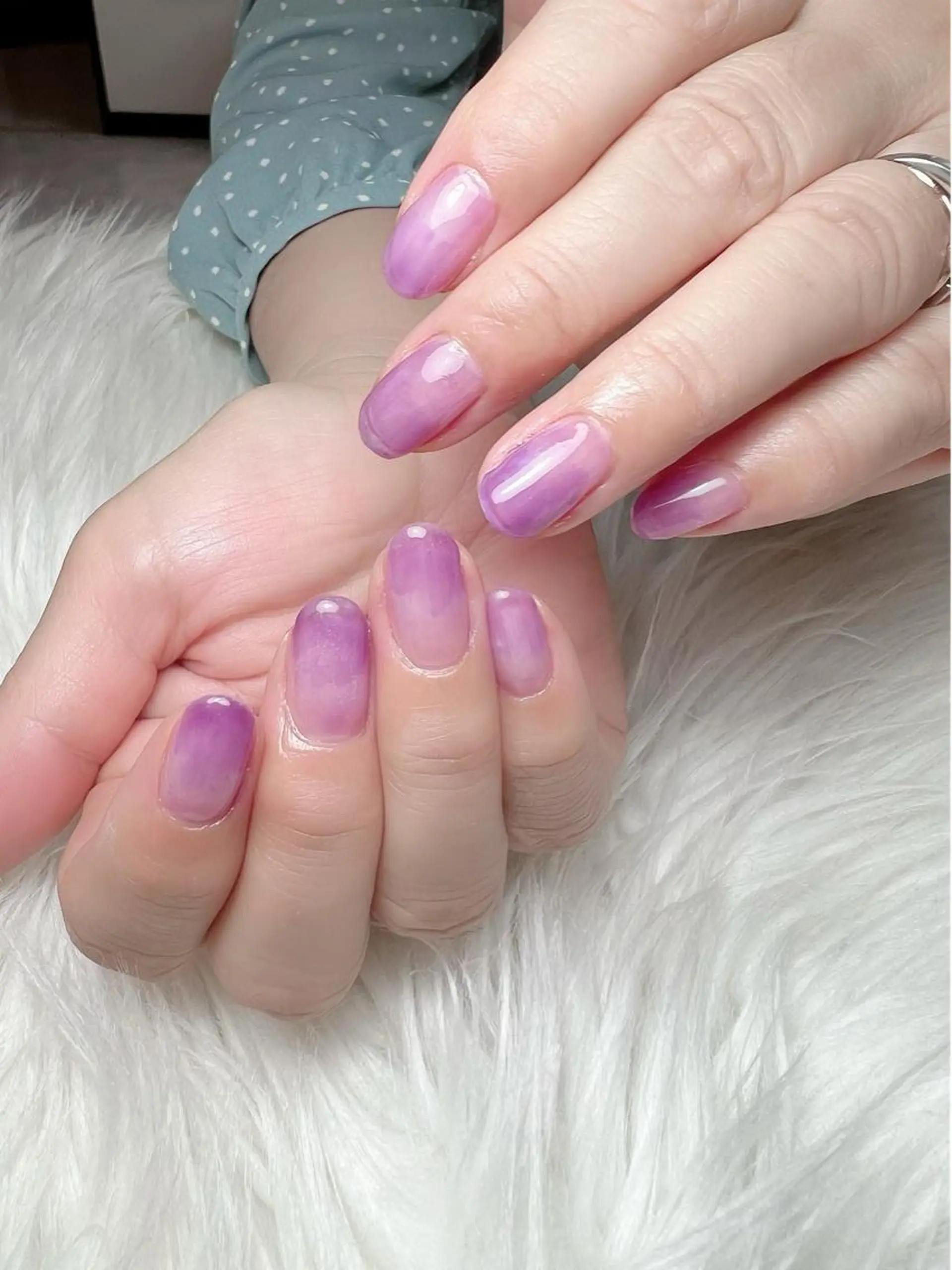 ネイル ジェルネイル グラデーション 春ネイル シェヌネイル JURAのネイルデザイン