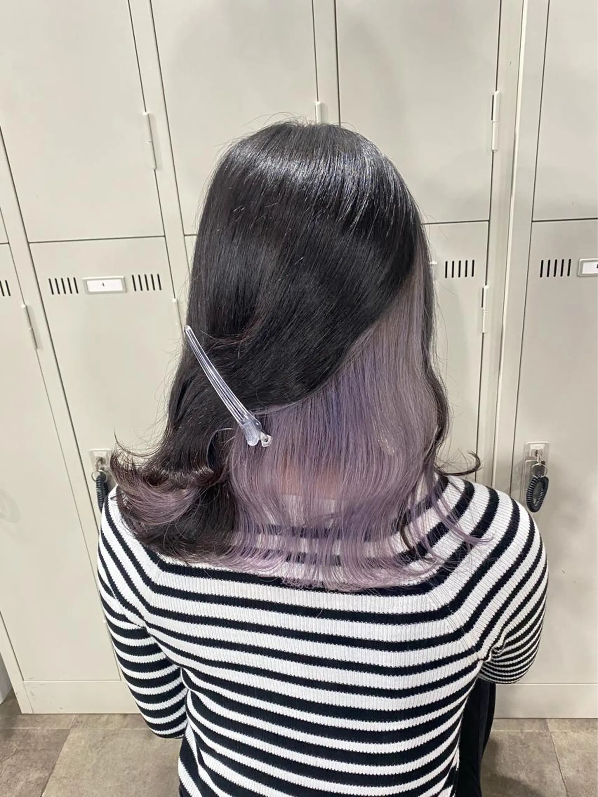 セミロング カラー エフェクトブリーチ 🌟前澤啓太朗のヘアスタイル