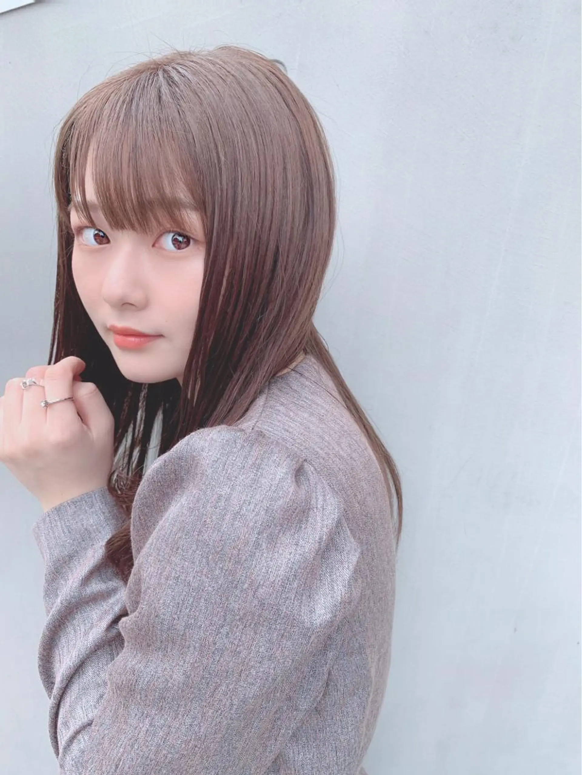 セミロング カラー パーマ ヘアアレンジ 【公式】amble luxe池袋東口🩷のヘアスタイル