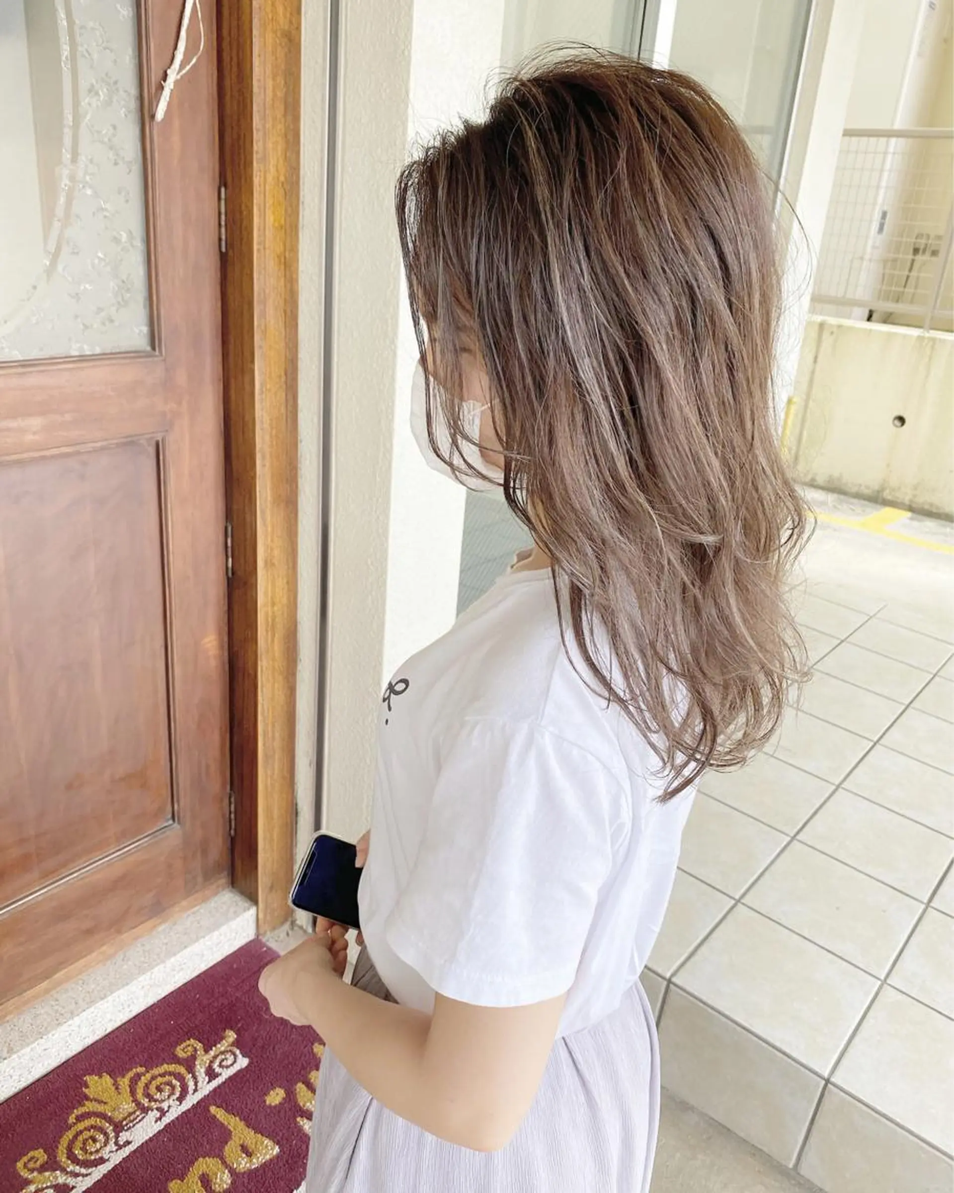 ミディアム カラー ハイライトカラー ハイライト カット ヘアカラー grand juteのヘアスタイル